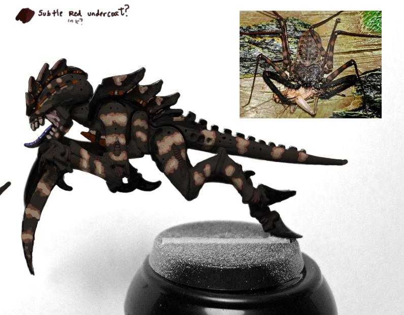 Advice, Bug, Colour, Colour Scheme, Experiment, Help, Hormagaunts, Insect, Painting, Photoshop, Scheme, Stripes, Test, Tyranids, Warriors