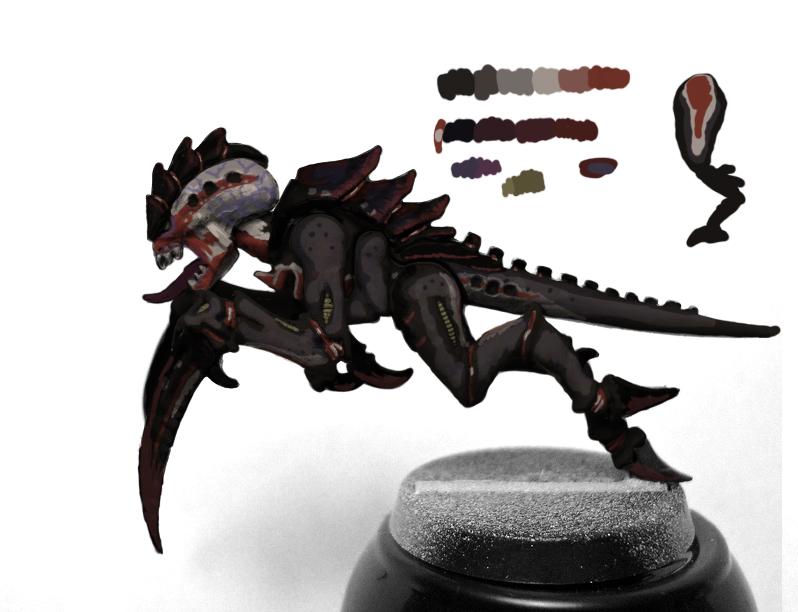 Advice, Bug, Colour, Colour Scheme, Experiment, Help, Hormagaunts, Insect, Painting, Photoshop, Scheme, Stripes, Test, Tyranids, Warriors