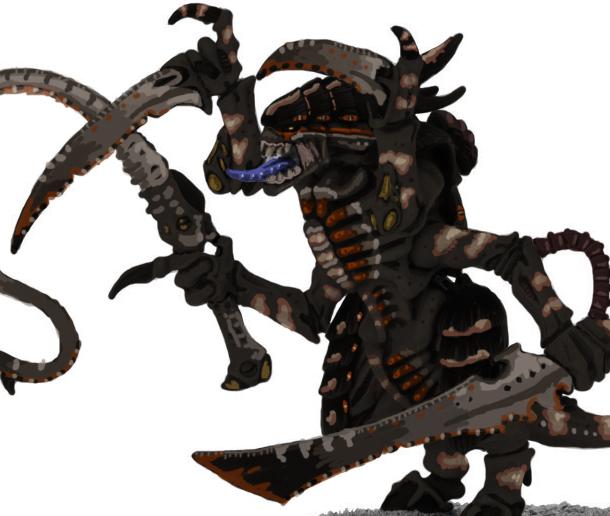 All weapons painted over close
