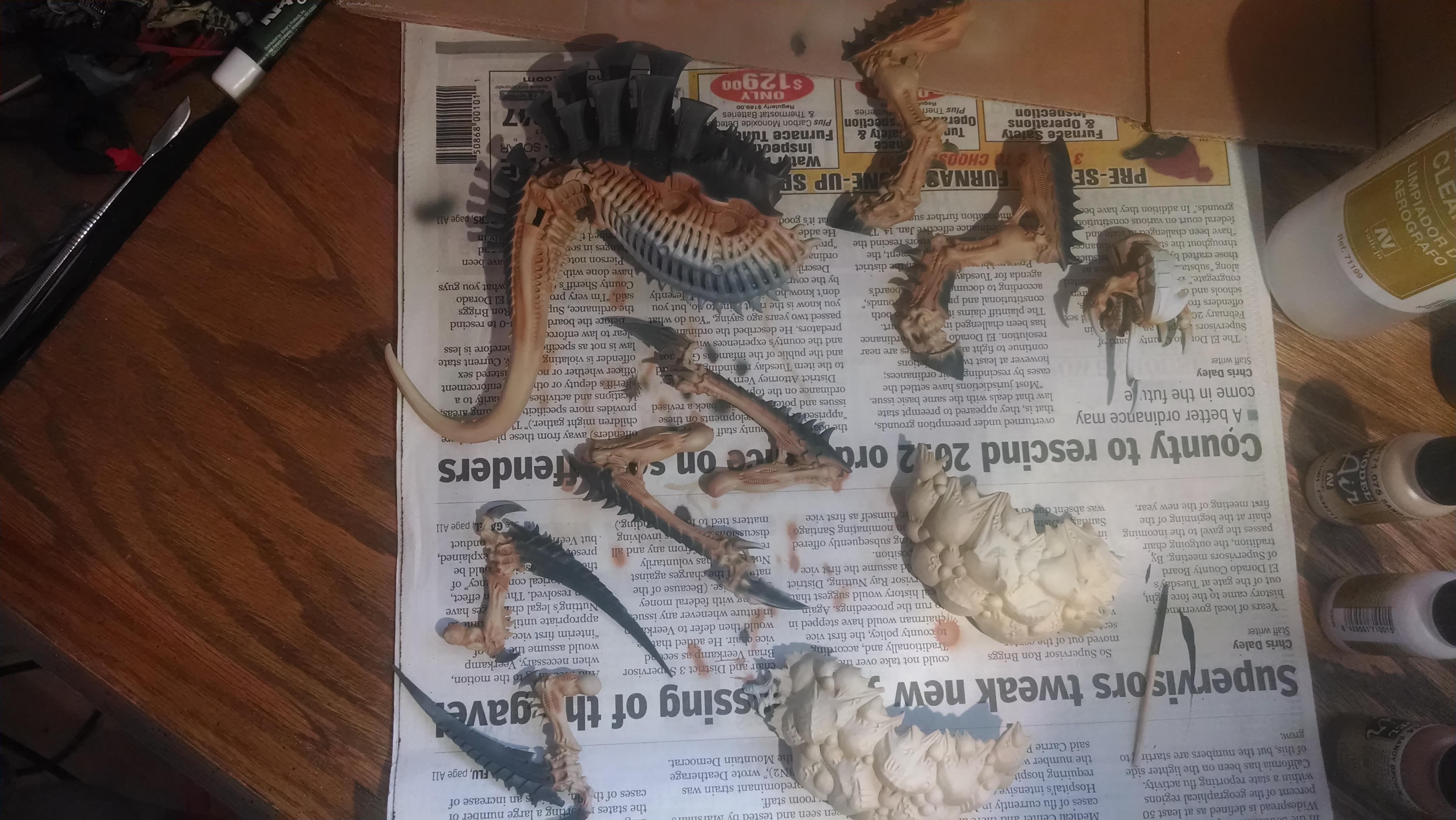 Monstrous Creature, Tervigon, Tervigon Wip, Tyranids, Warhammer 40,000, Work In Progress