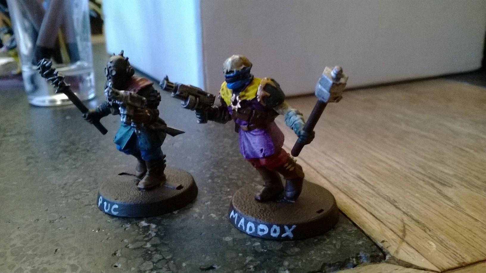 My colourful cultists- going for a shambles look here with no taste. They clearly scavenged their clothes from various fights