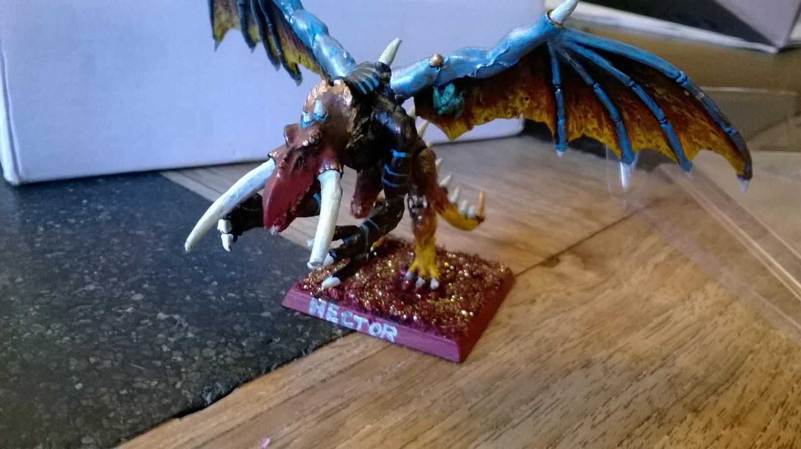 Hector, my converted daemon prince. He's going to be held in reserve in case I roll for transformation on the boon table