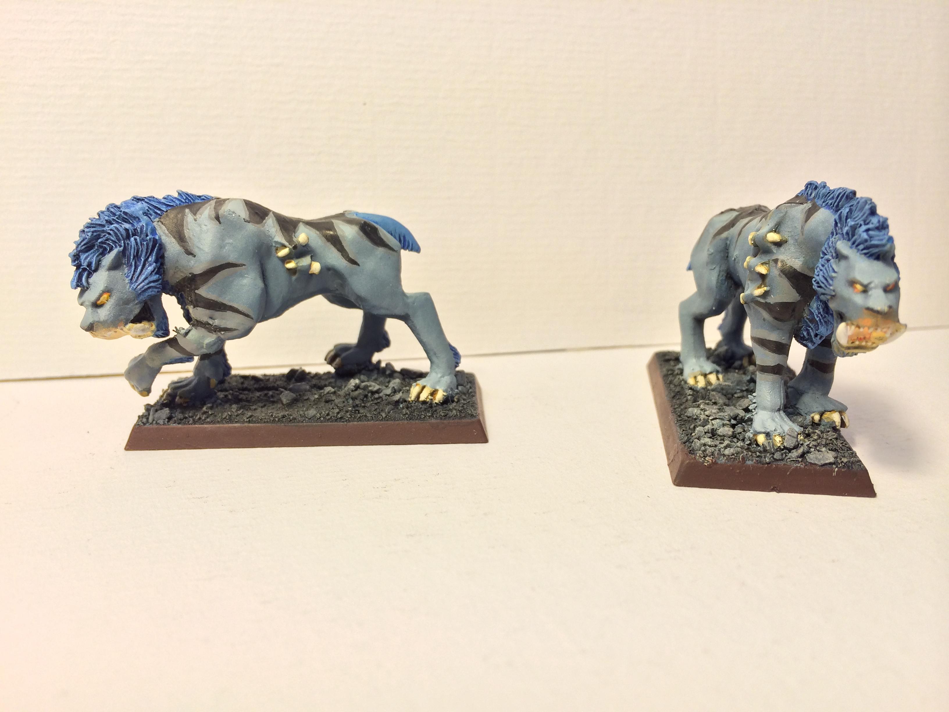 Cat, Chaos, Chaos Ogres, Glow, Hair, Ogres, Sabertusks, Sabretusks, Stripes, Warhammer Fantasy