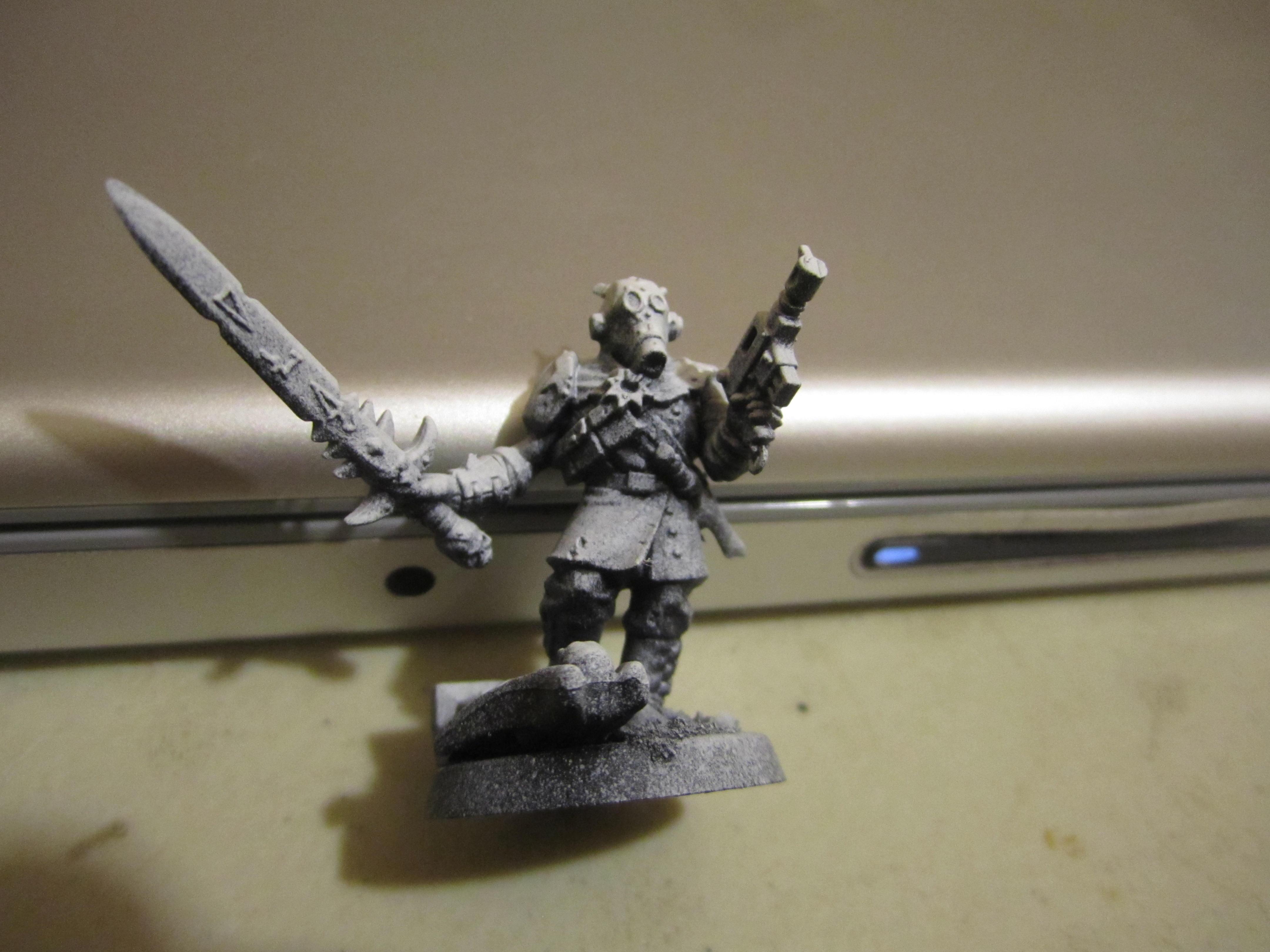 Zenithal paint scheme applied.  Jus black and white so far
