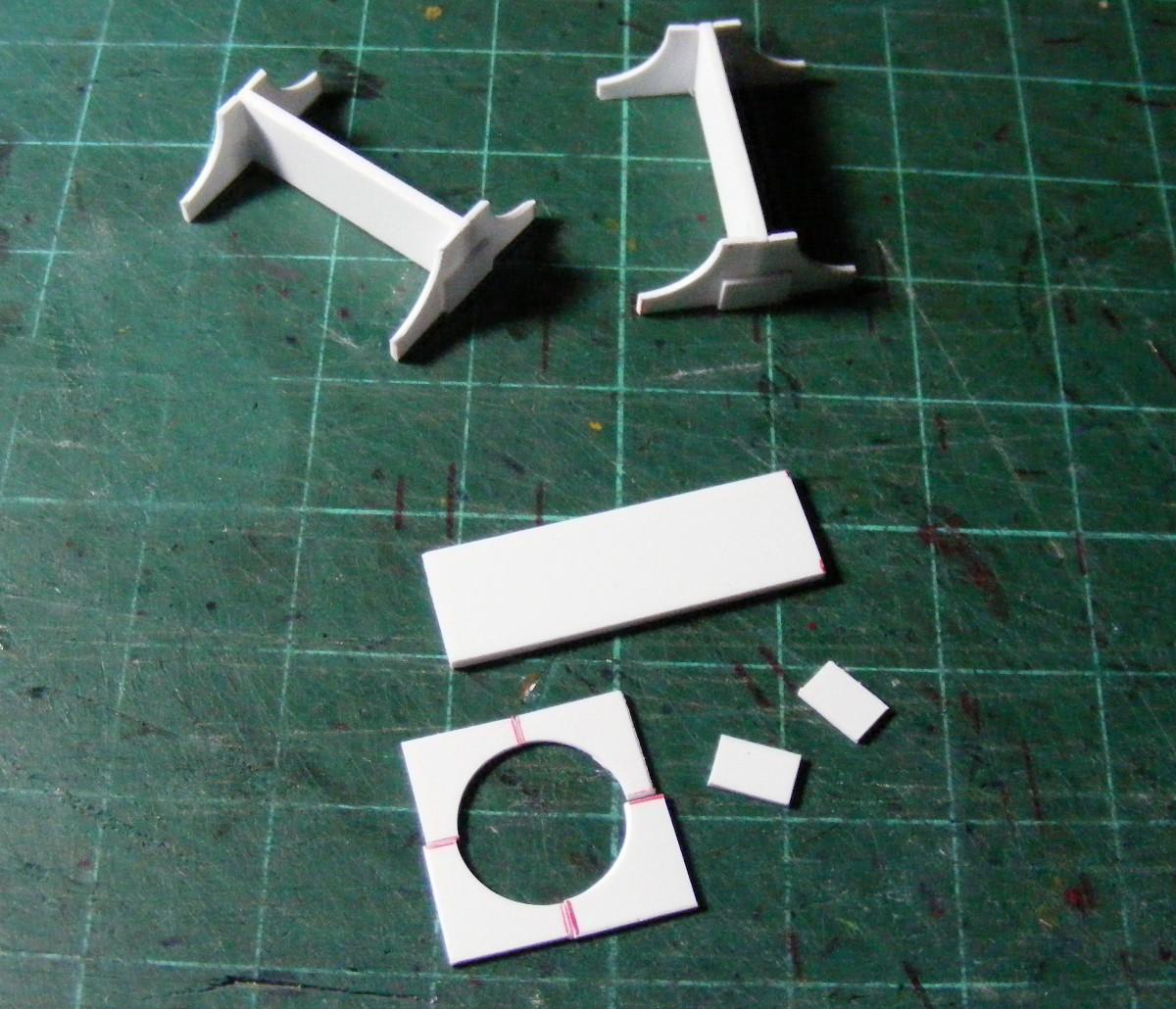 flatpack shelves, plasticard style