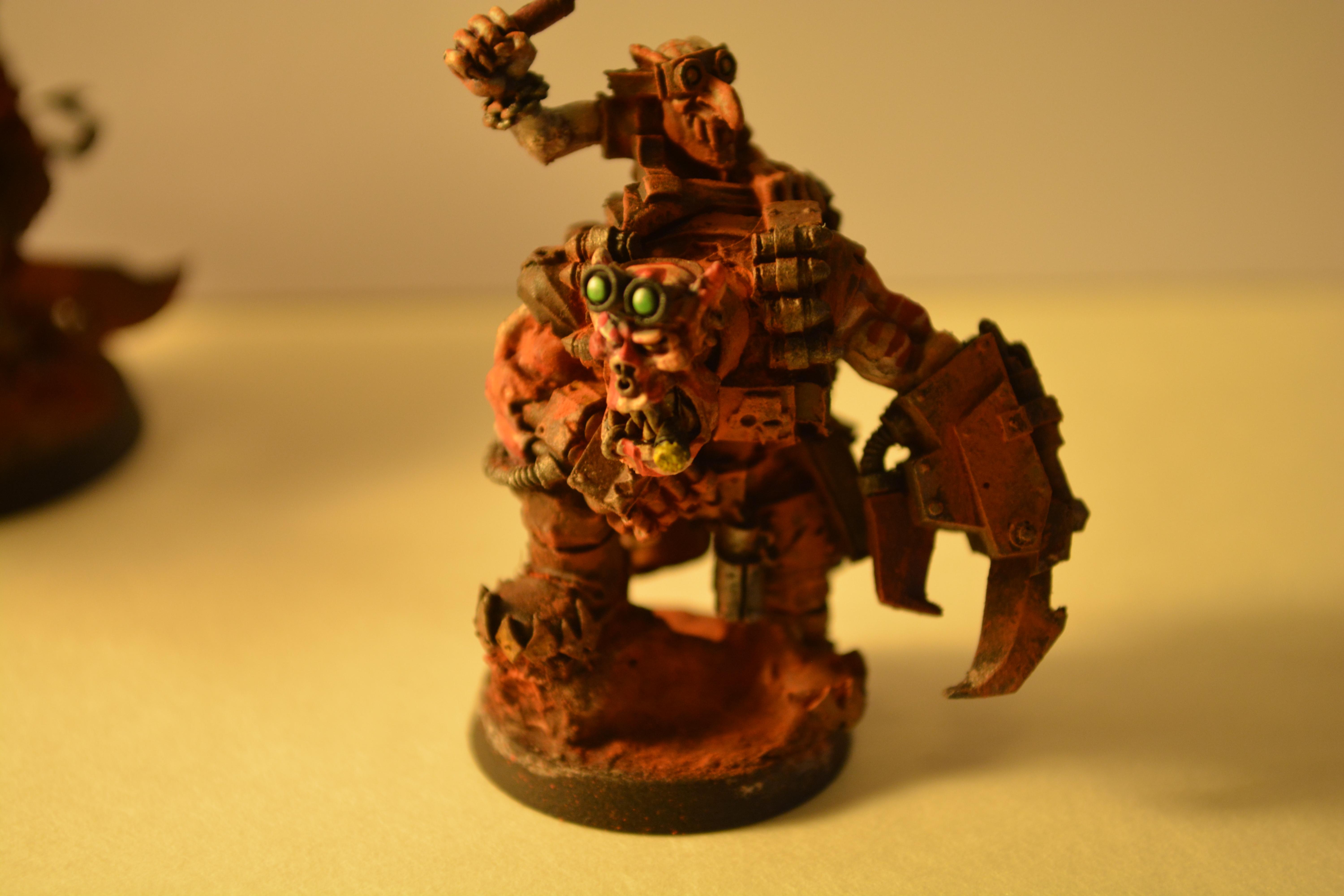 Burnas, Nob, Orks, Snikrot, Warboss, Weathered