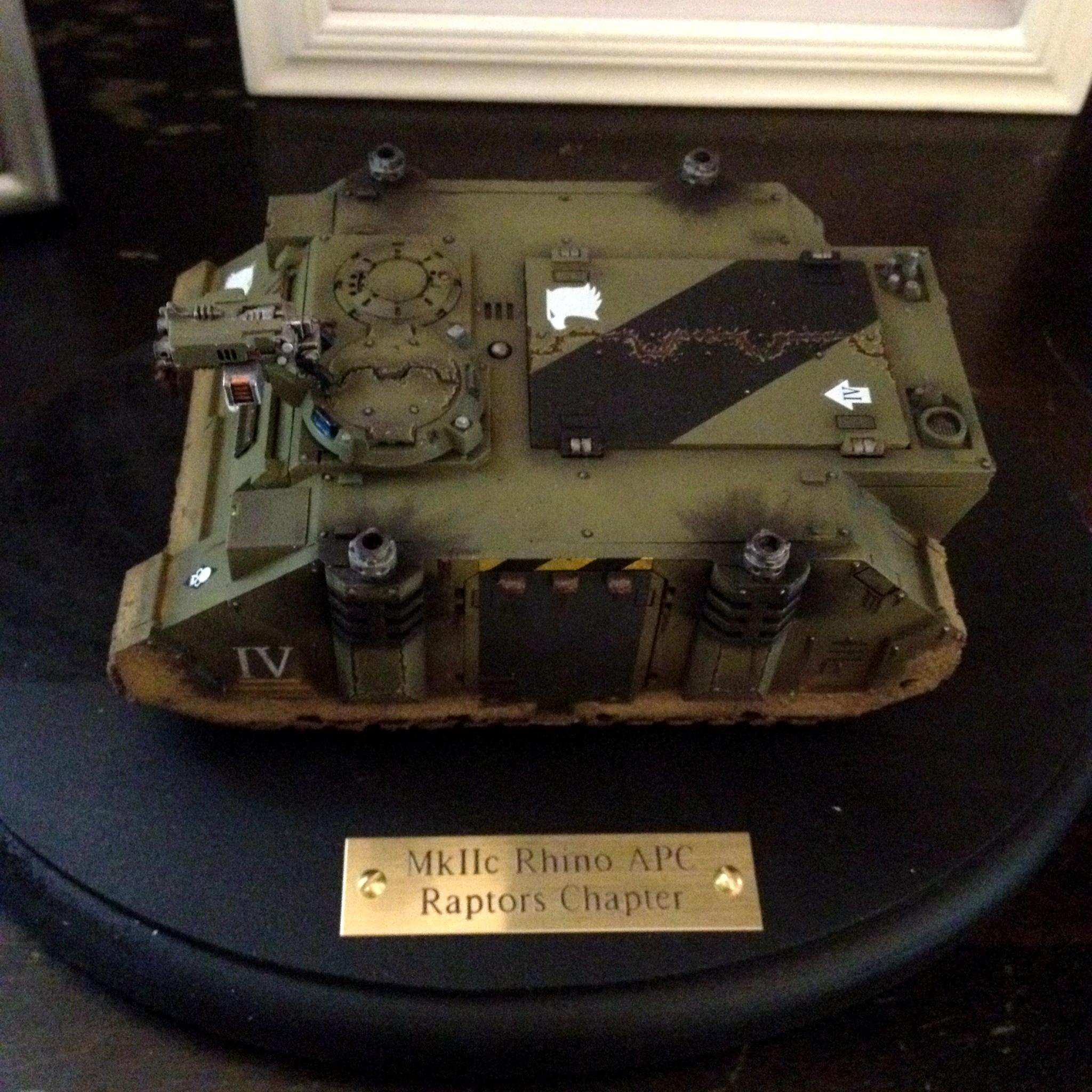 Raptors, Rhino, Raptors Rhino with display base