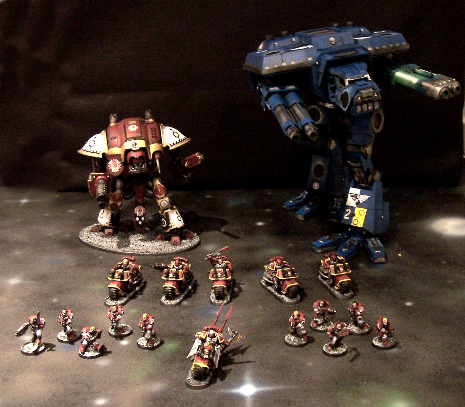 Bike, Knight Errant, Scouts, Space Marines, Taranis, Titan, Warhound