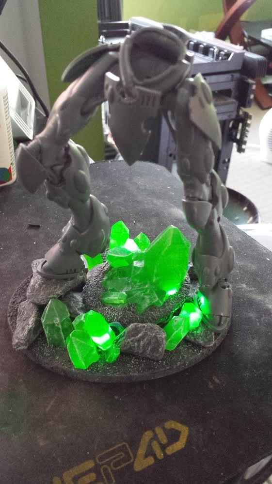 WIP Wraith Knight on glowing crystal base