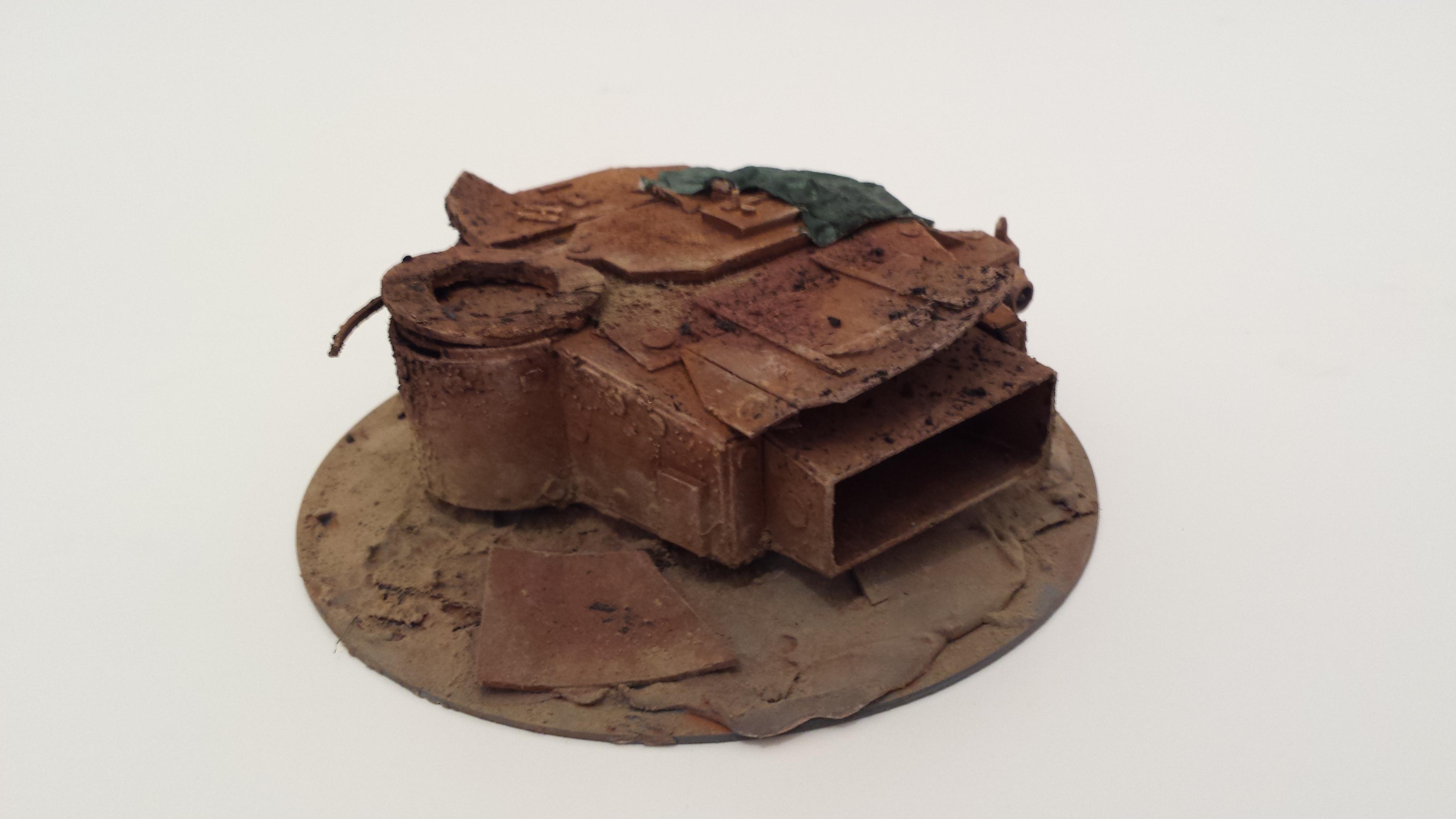 Ancient Glory, Macharius, Objective Marker, Rust, Rusted, Tank, Terrain, Wreck