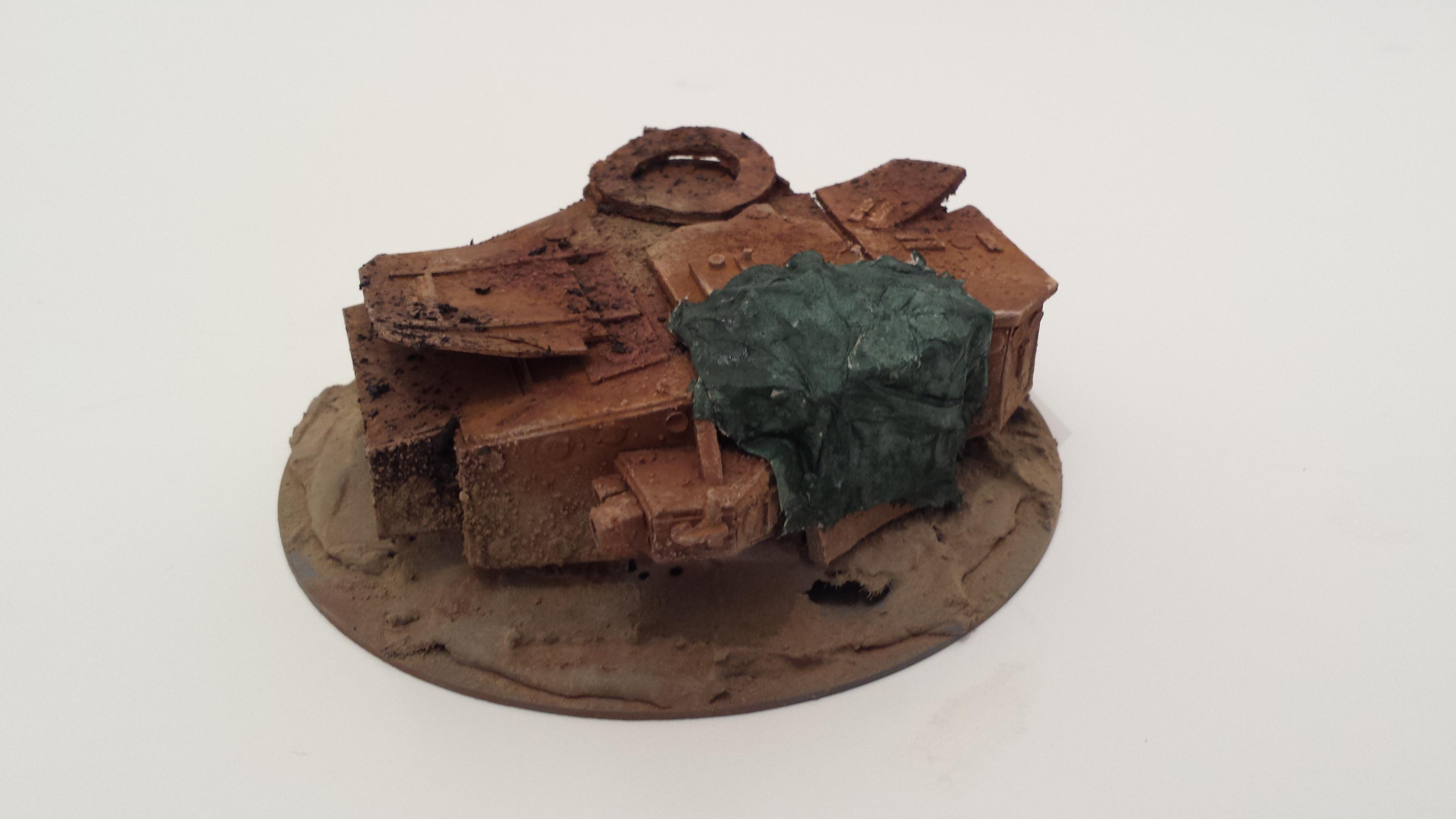 Ancient Glory, Macharius, Objective Marker, Rust, Rusted, Tank, Terrain, Wreck