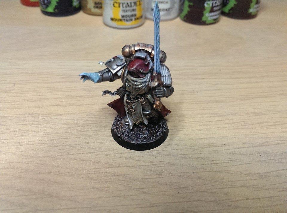 Front upper, power weapons, shoulder pads, robe