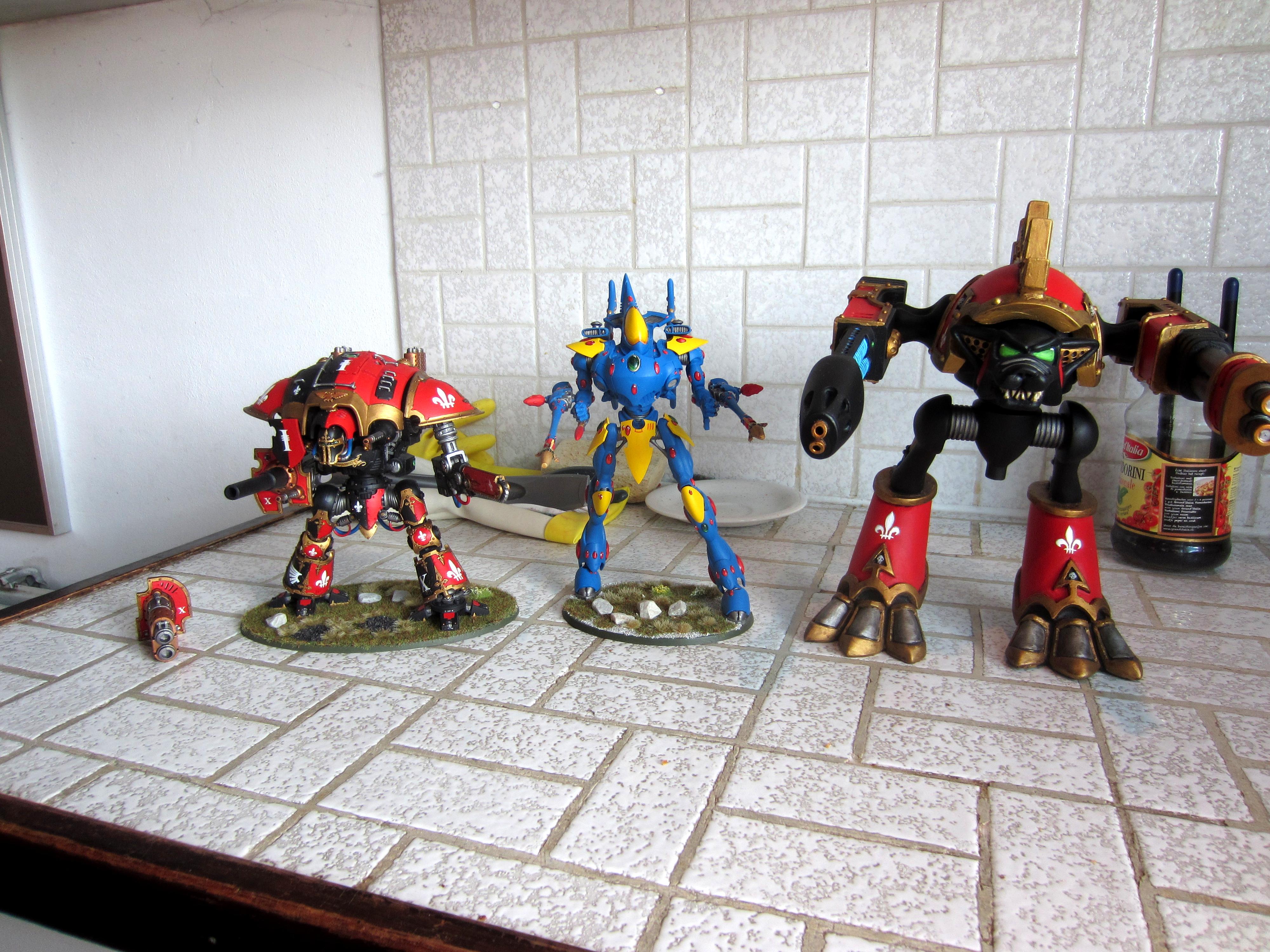 Adepta Sororitas, Eldar, Imperial Knight, Sisters Of Battle, Titan, Warhound Scout Titan, Wraithknight