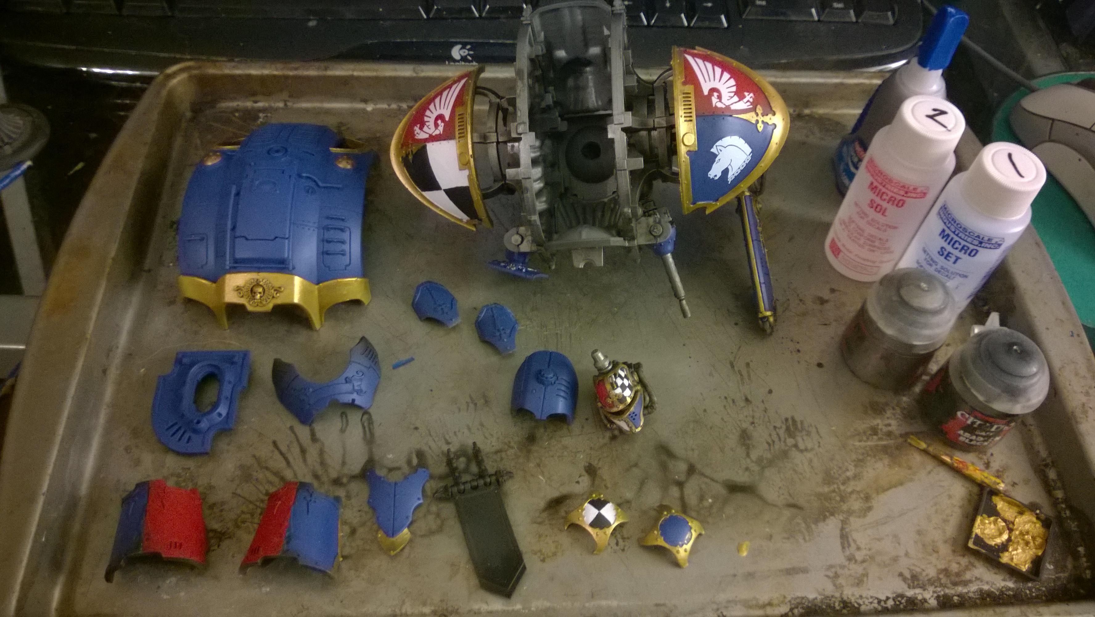 Imperial Knight, Knight Errant, Knight Titan, LED, Lighting Kit, Super-heavy, Walkthrough, Warhammer 40,000, Work In Progress