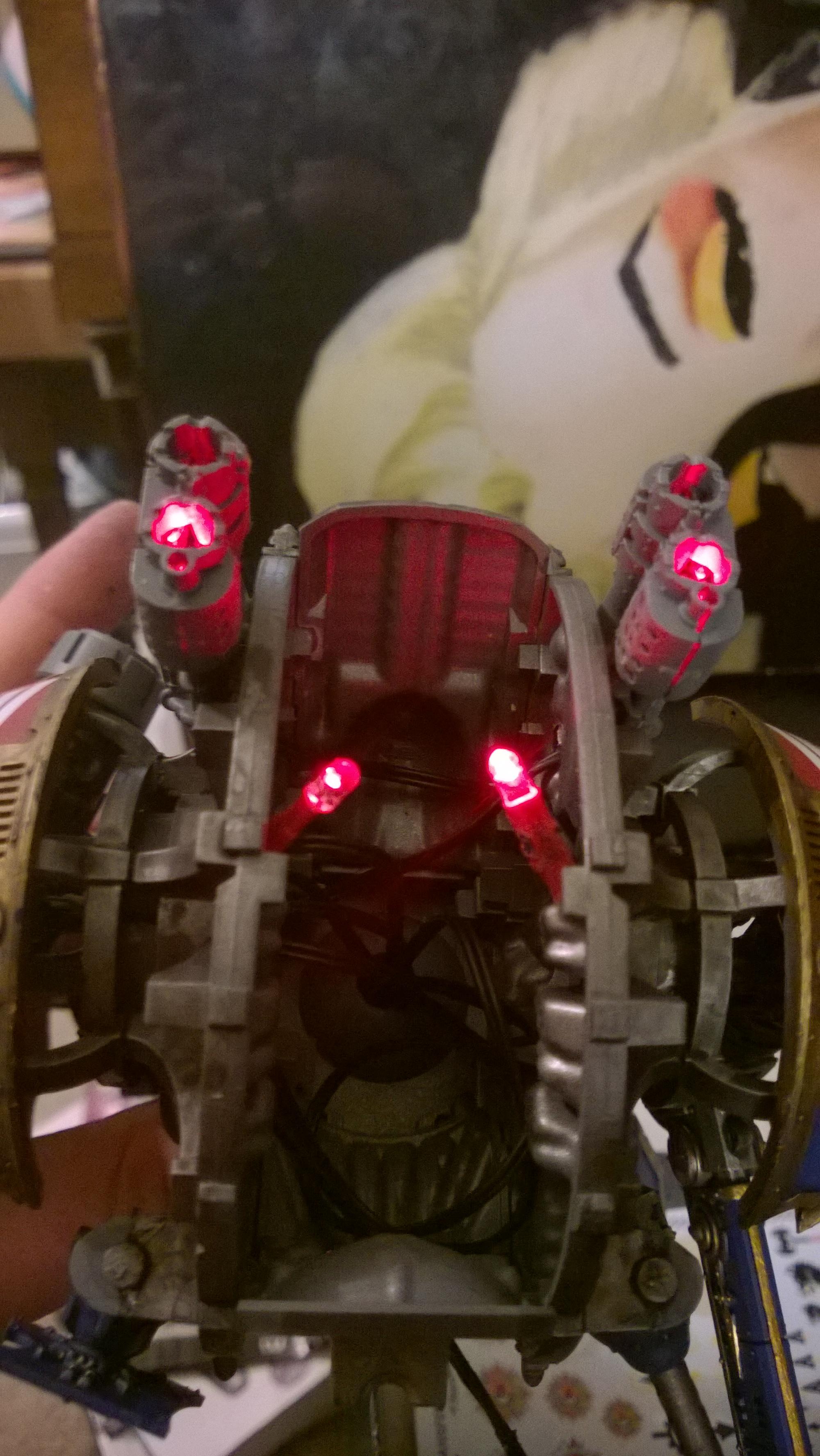 Imperial Knight, Knight Errant, Knight Titan, LED, Lighting Kit, Super-heavy, Walkthrough, Warhammer 40,000, Work In Progress