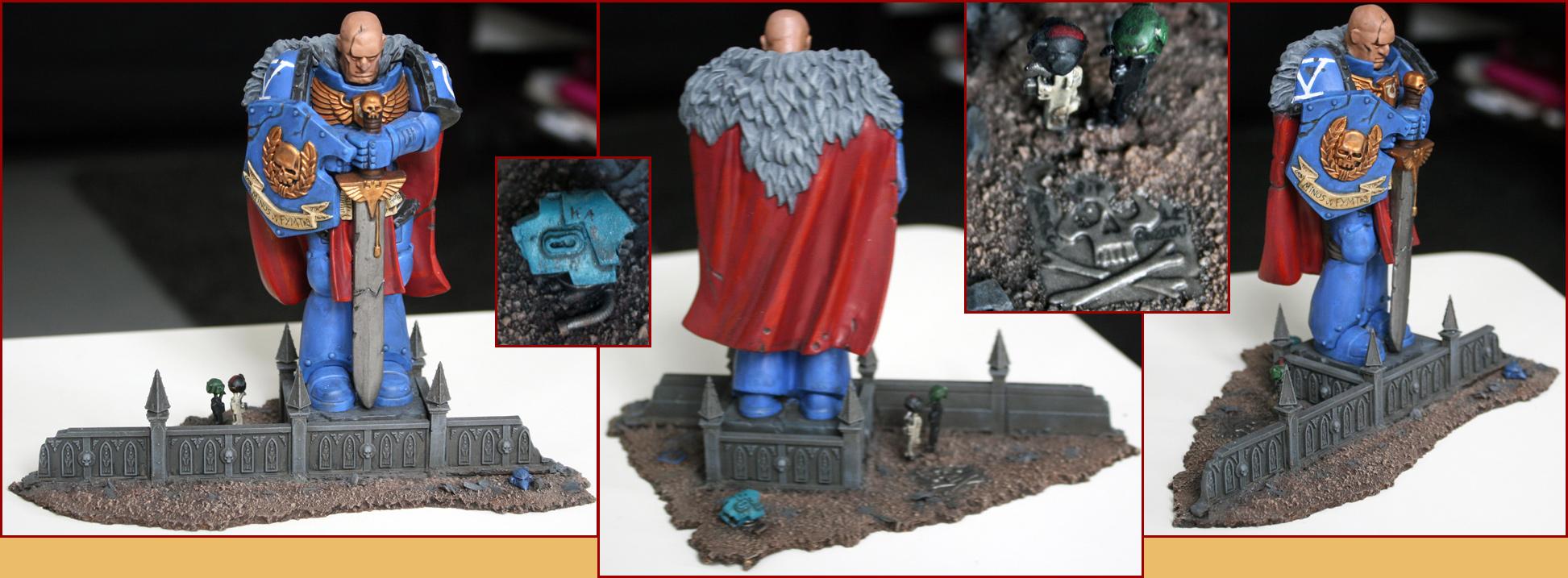 Arkaal, Games Workshop, Honoured, Imperium, Scenaries, Statue, Ultramarines, Warhammer 40,000