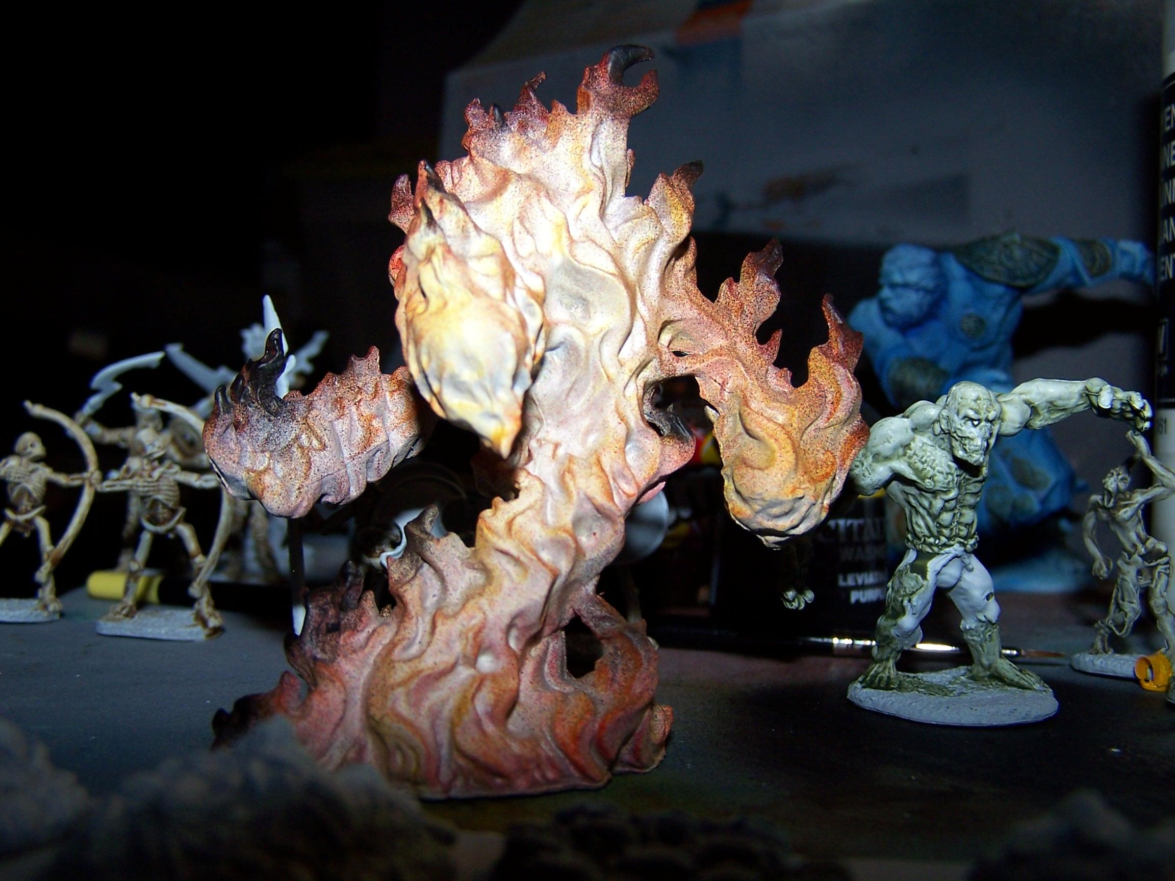 Bones, Fire Elemental, Reaper, Silvermk2, Work In Progress