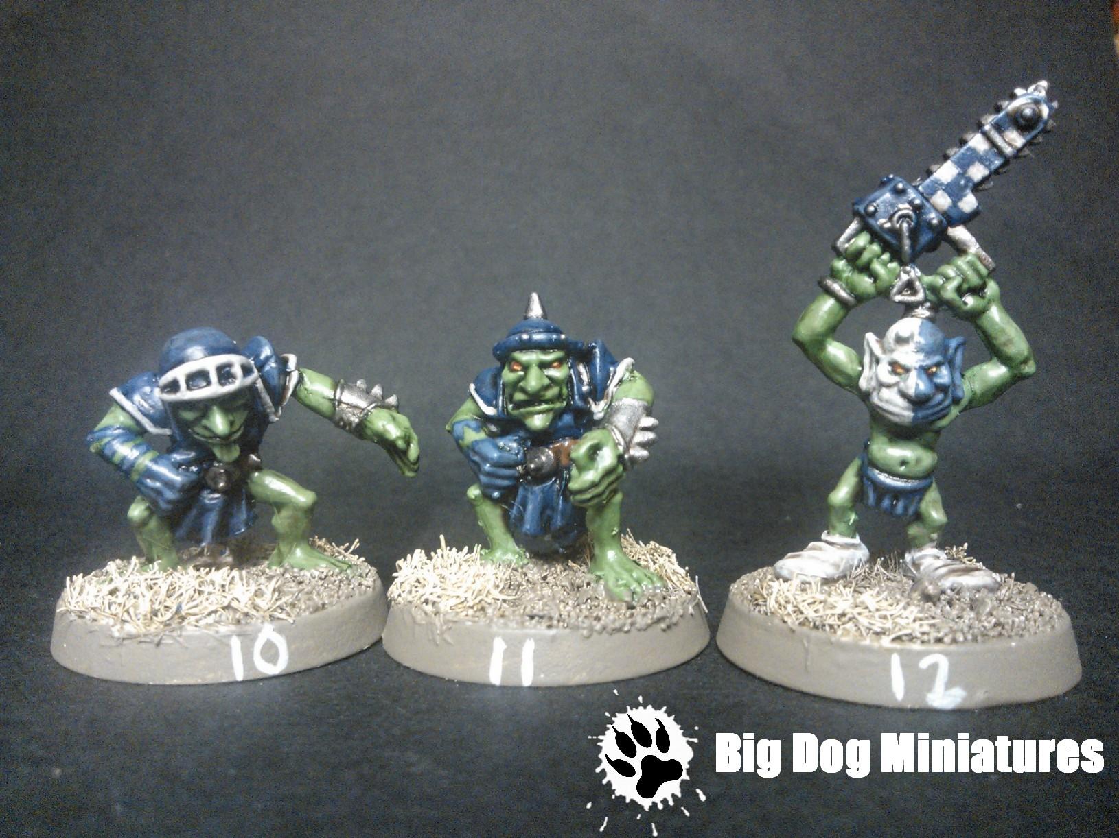 Big Dog Miniatures, Blood, Bowl, Chainsaw, Cheerleader, Goblins, Troll