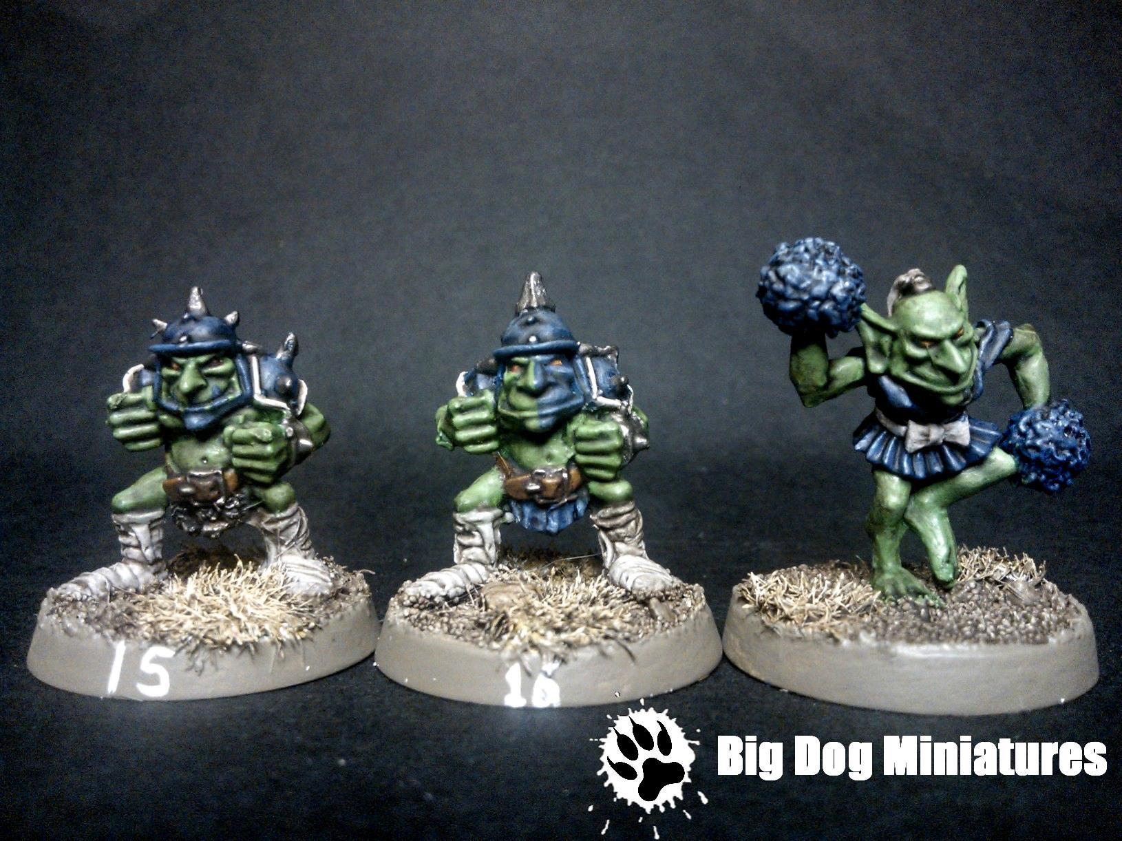 Big Dog Miniatures, Blood, Bowl, Cheerleader, Goblins, Troll
