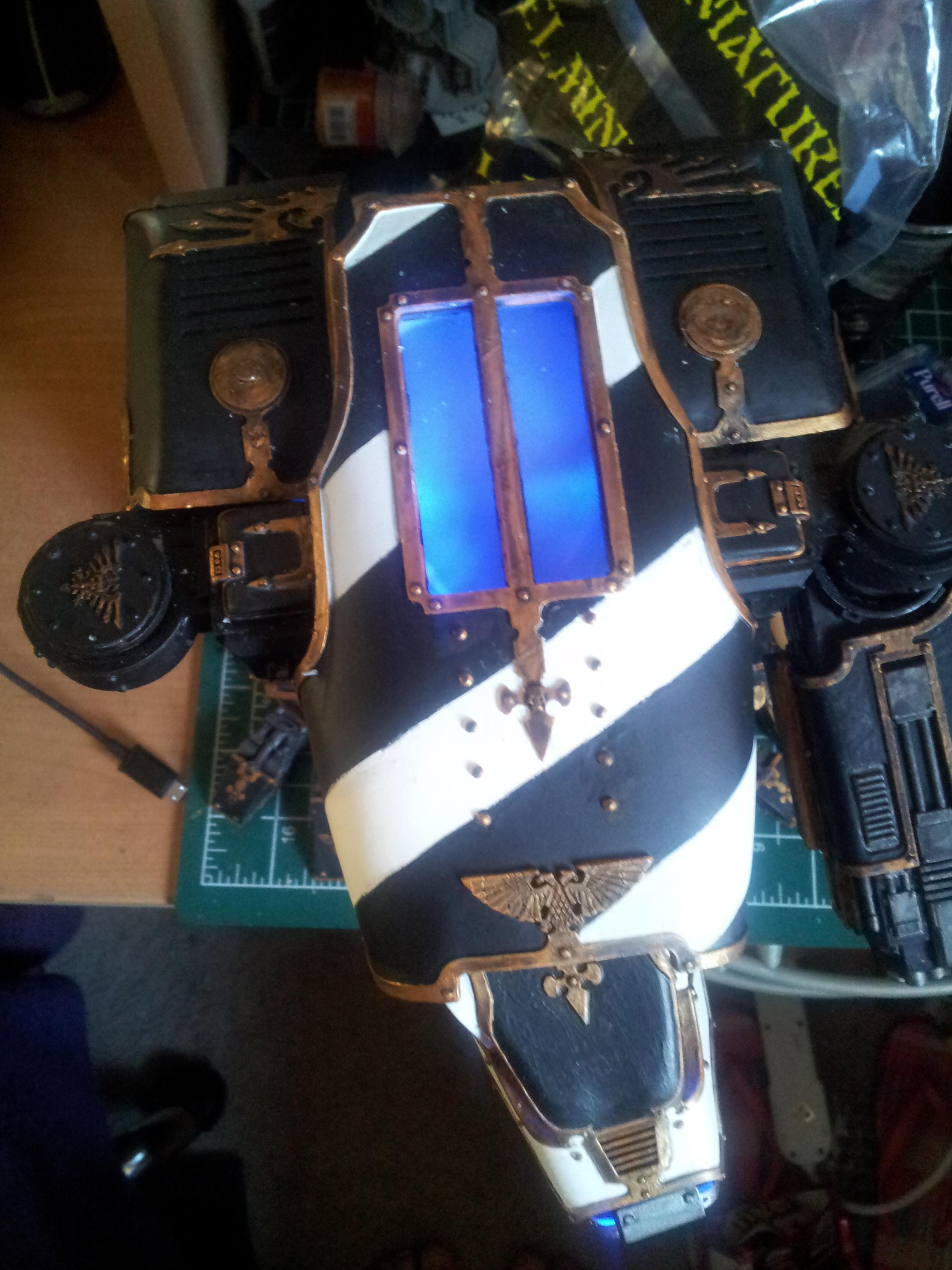 top view of glowing carapace
