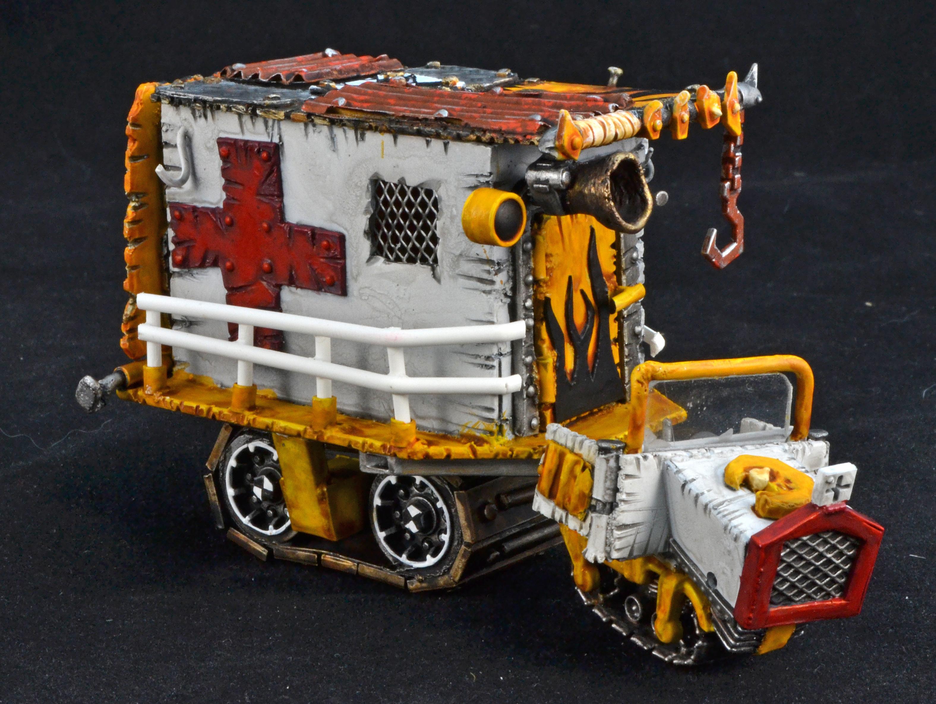 Ambulance, Bad Moons, Cambulance, Orks, Painboy, Warbike, Warhammer 40,000, Work In Progress