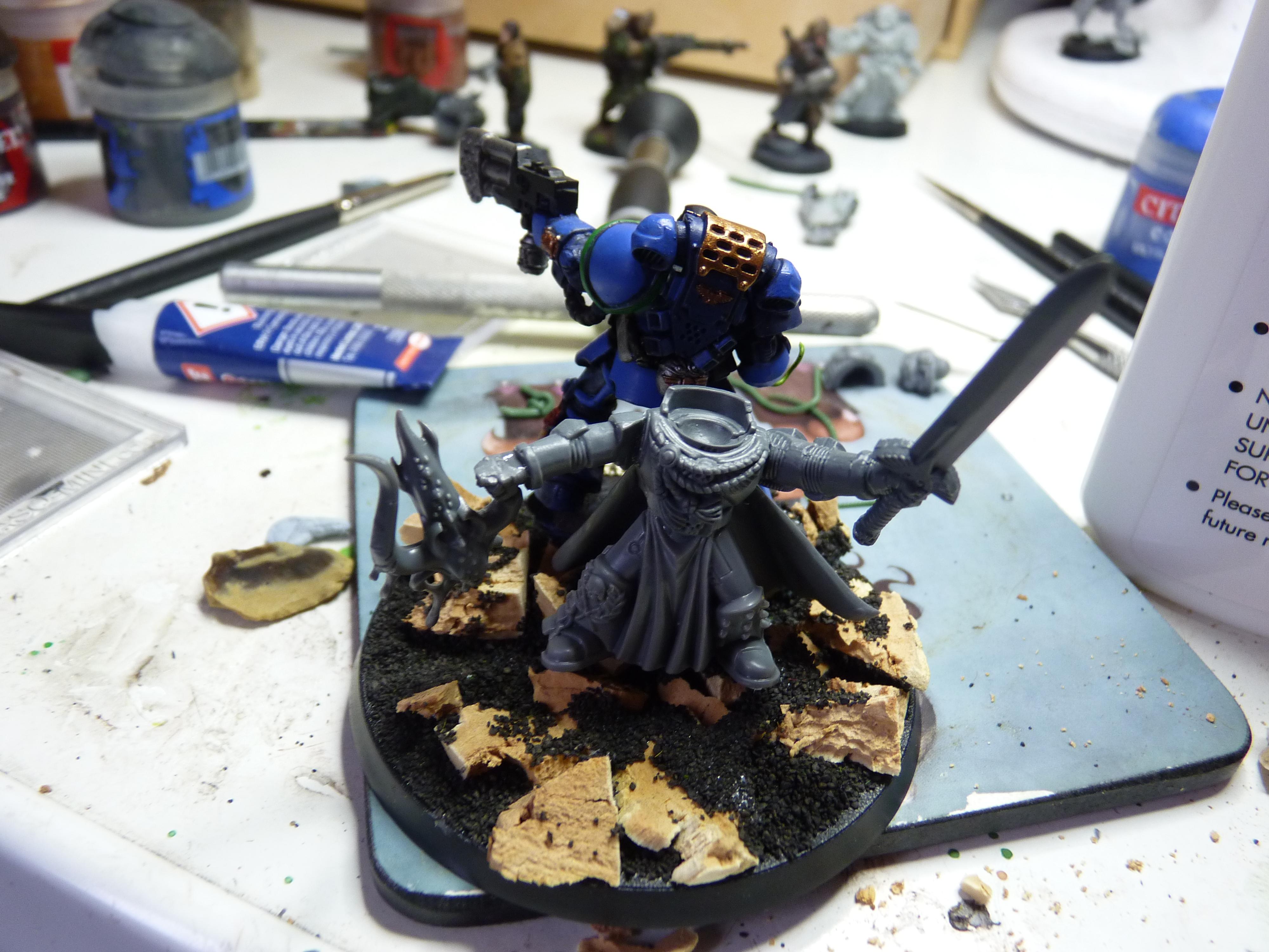 Ultramarines, WIP Uriel &amp; Pasanius diorama