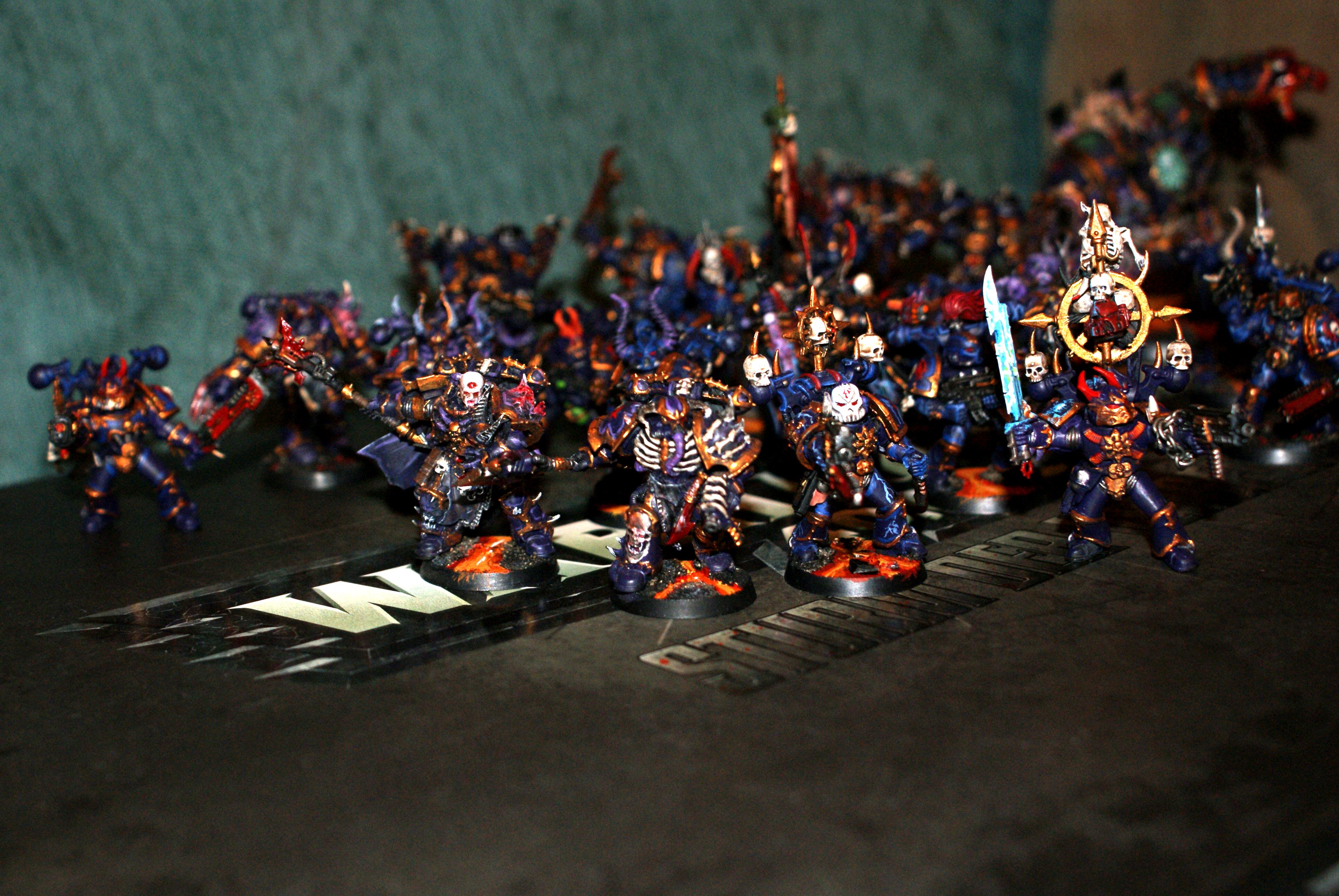 Champion, Chaos Land Raider, Chaos Space Marines, Lava Bases, Night Lords, Raptors, Warhammer 40,000