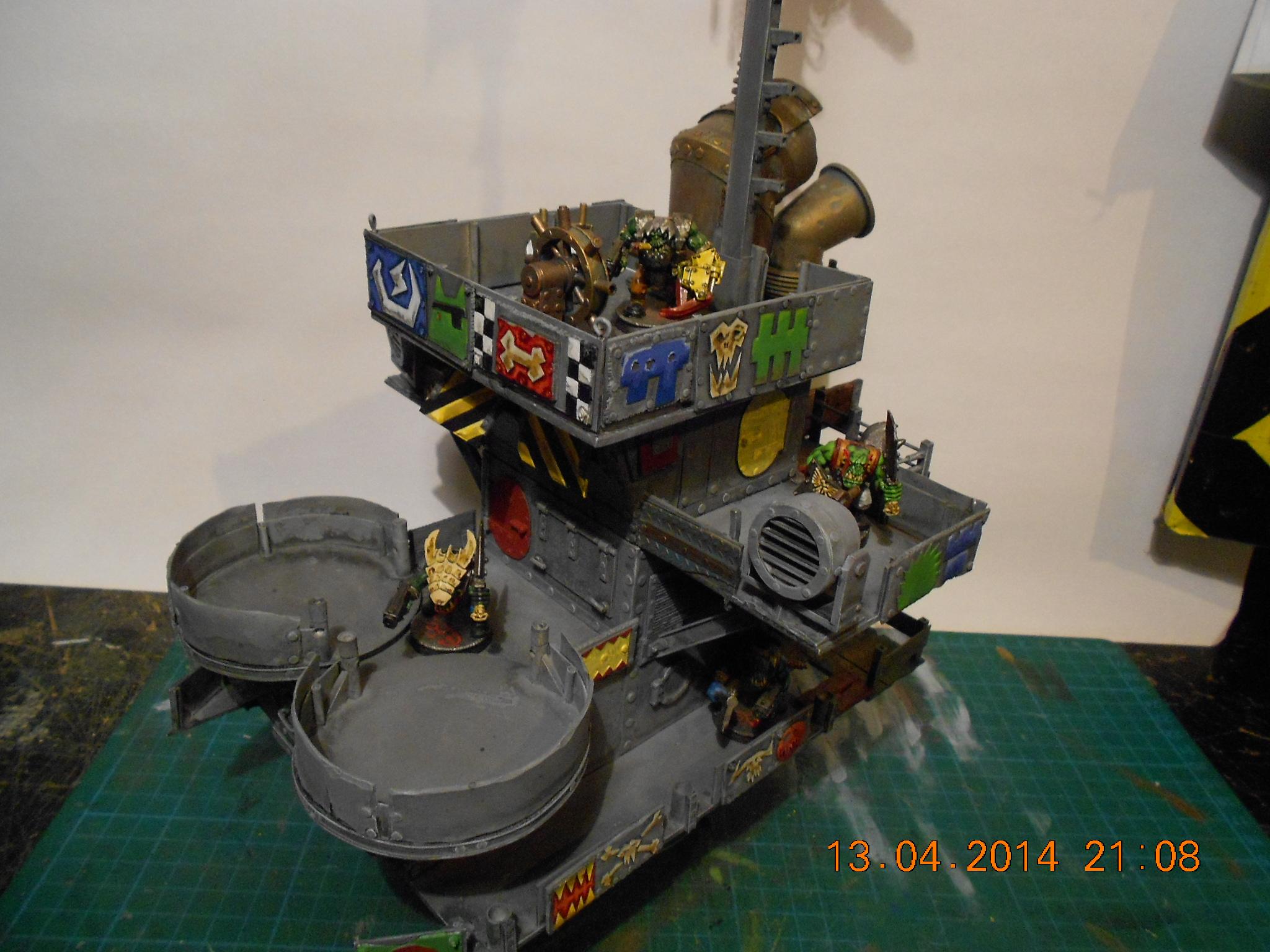 Crows Nest, Dreadnought, Funnel, Ork Warship, Wheel House