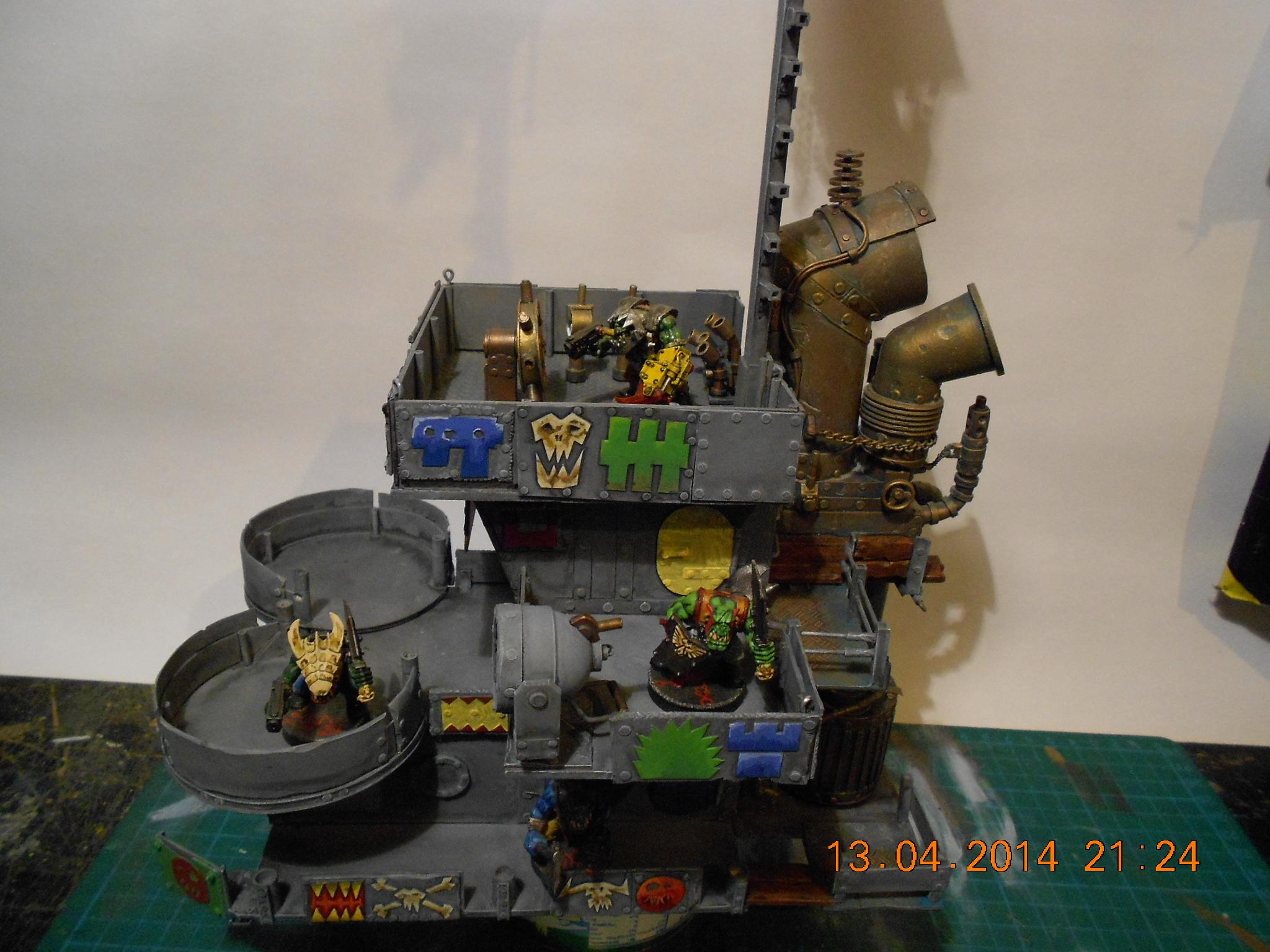 Crows Nest, Dreadnought, Funnel, Ork Warship, Wheel House