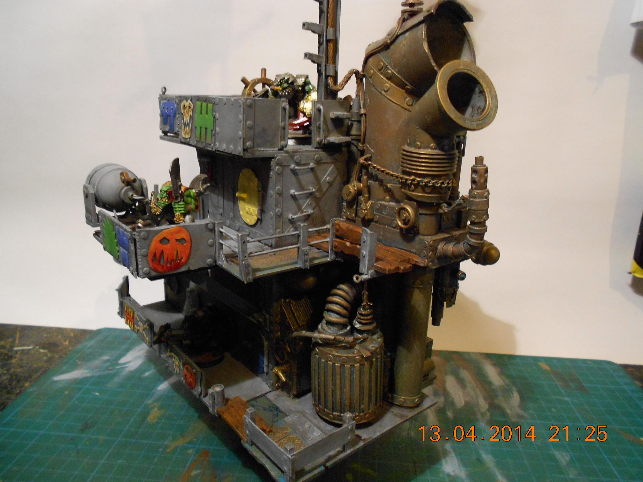 Crows Nest, Dreadnought, Funnel, Ork Warship, Wheel House