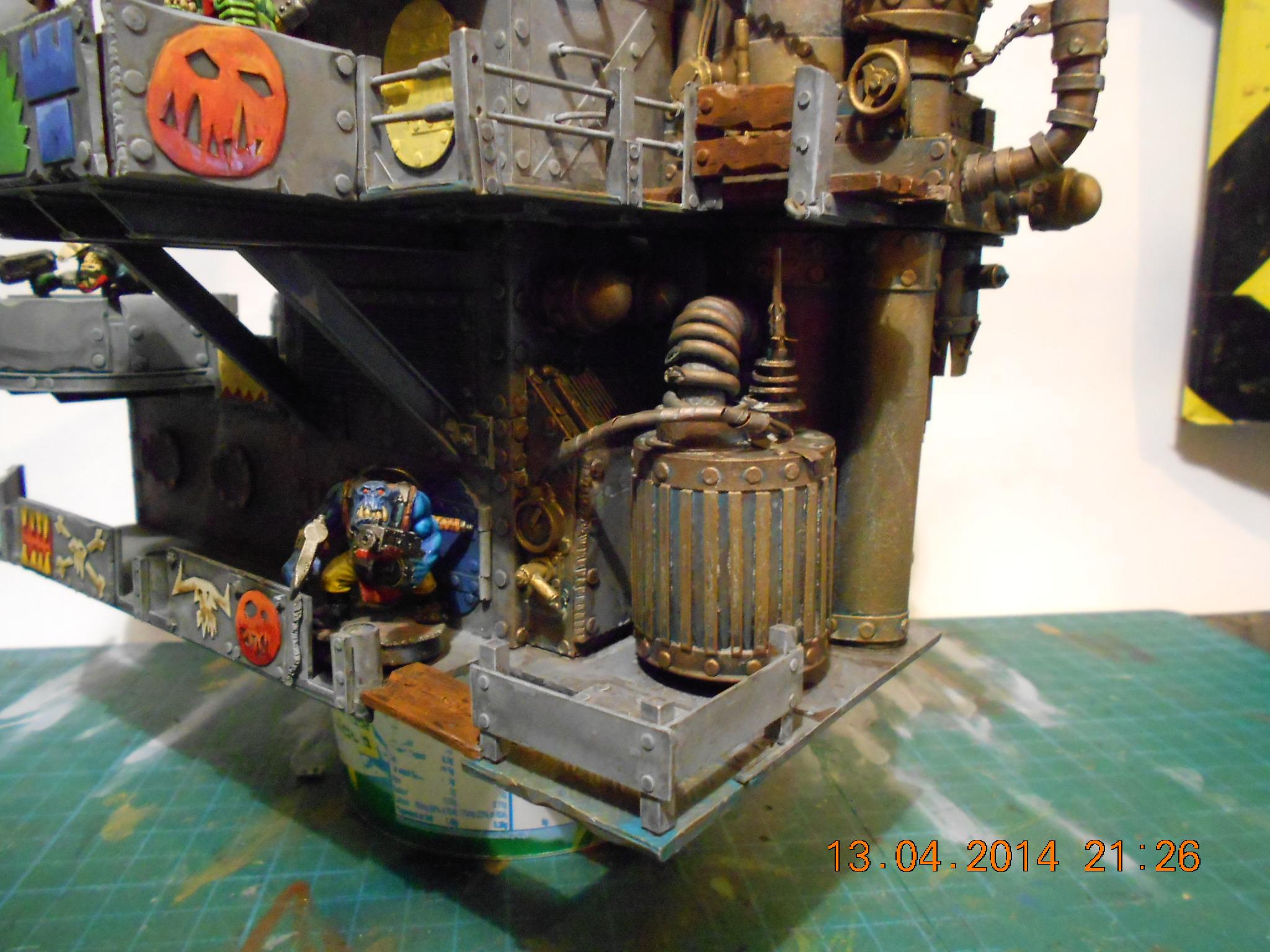 Crows Nest, Dreadnought, Funnel, Ork Warship, Wheel House