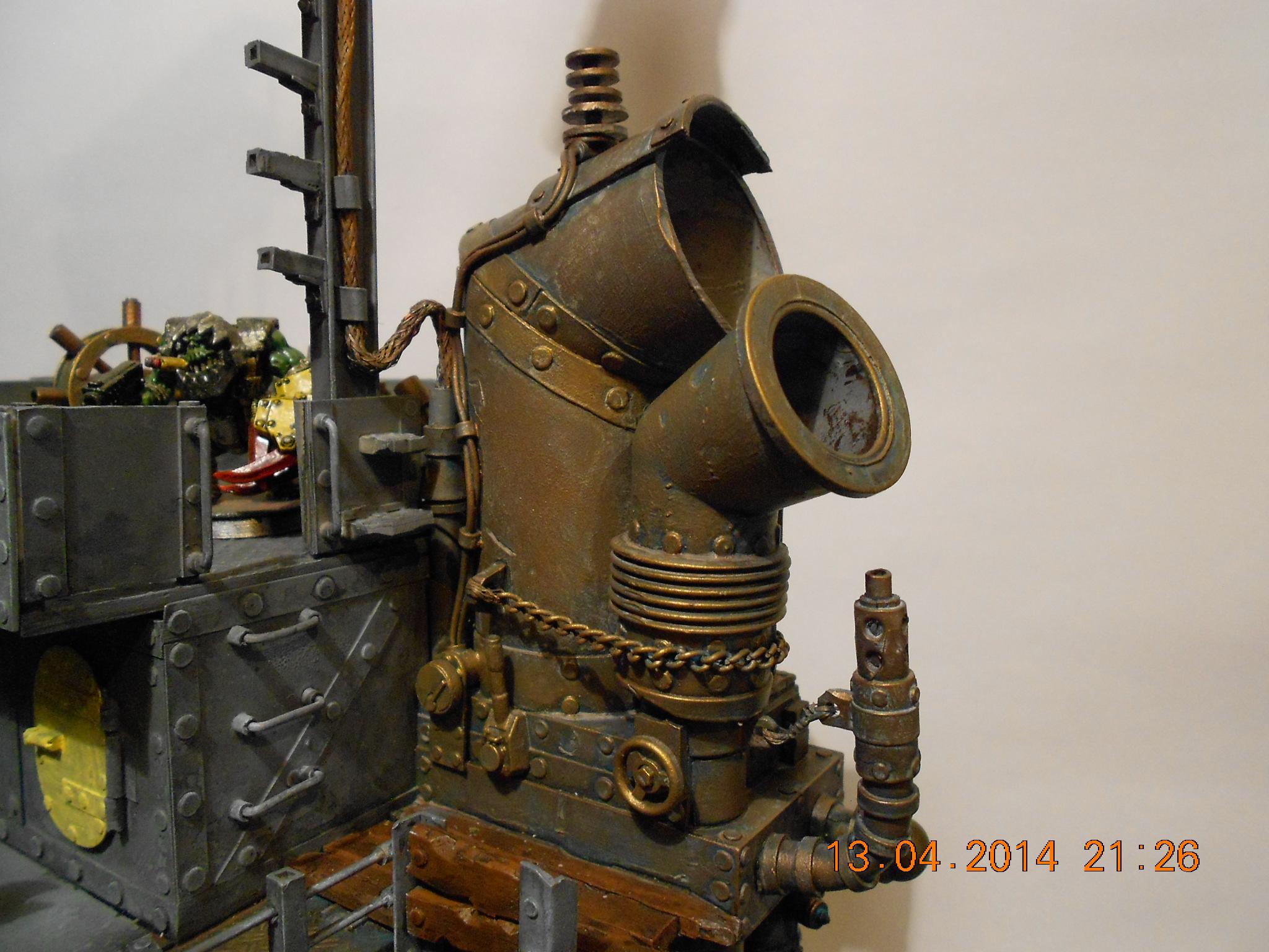 Crows Nest, Dreadnought, Funnel, Ork Warship, Wheel House