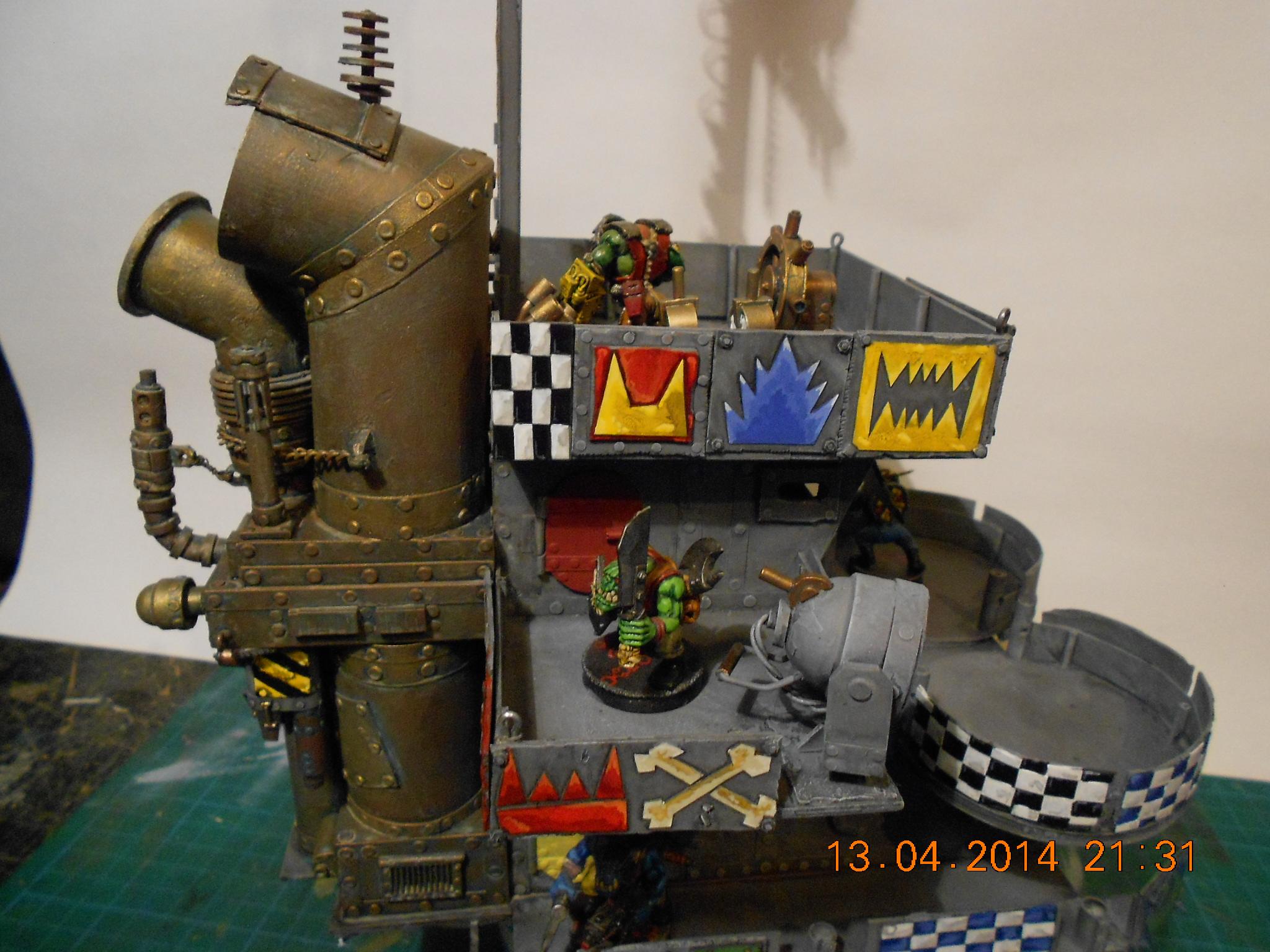 Crows Nest, Dreadnought, Funnel, Ork Warship, Wheel House