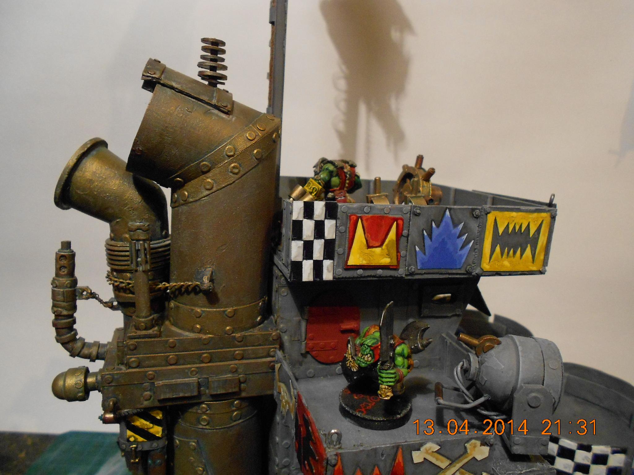 Crows Nest, Dreadnought, Funnel, Ork Warship, Wheel House