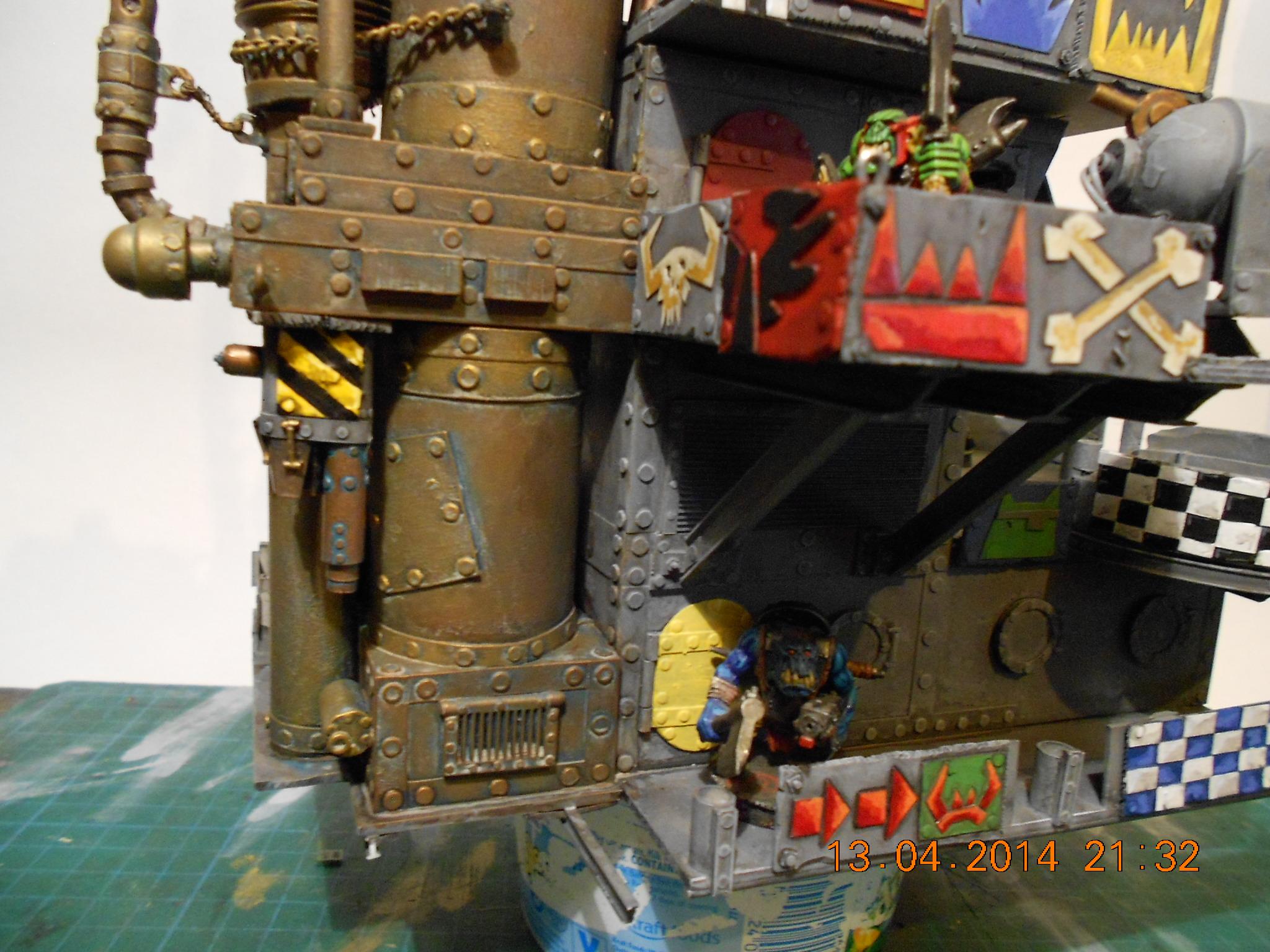Crows Nest, Dreadnought, Funnel, Ork Warship, Wheel House