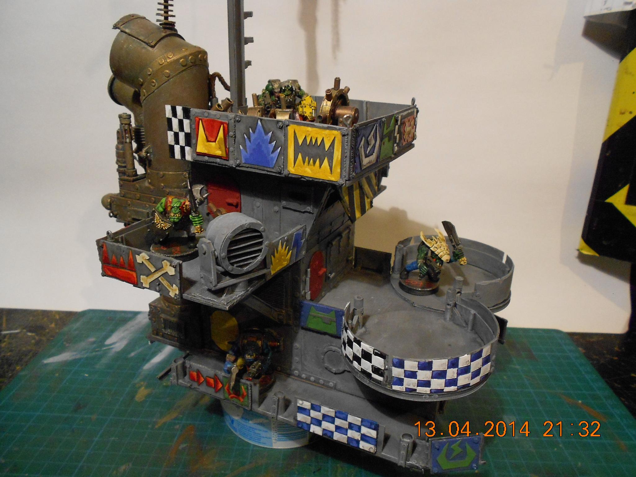 Crows Nest, Dreadnought, Funnel, Ork Warship, Wheel House