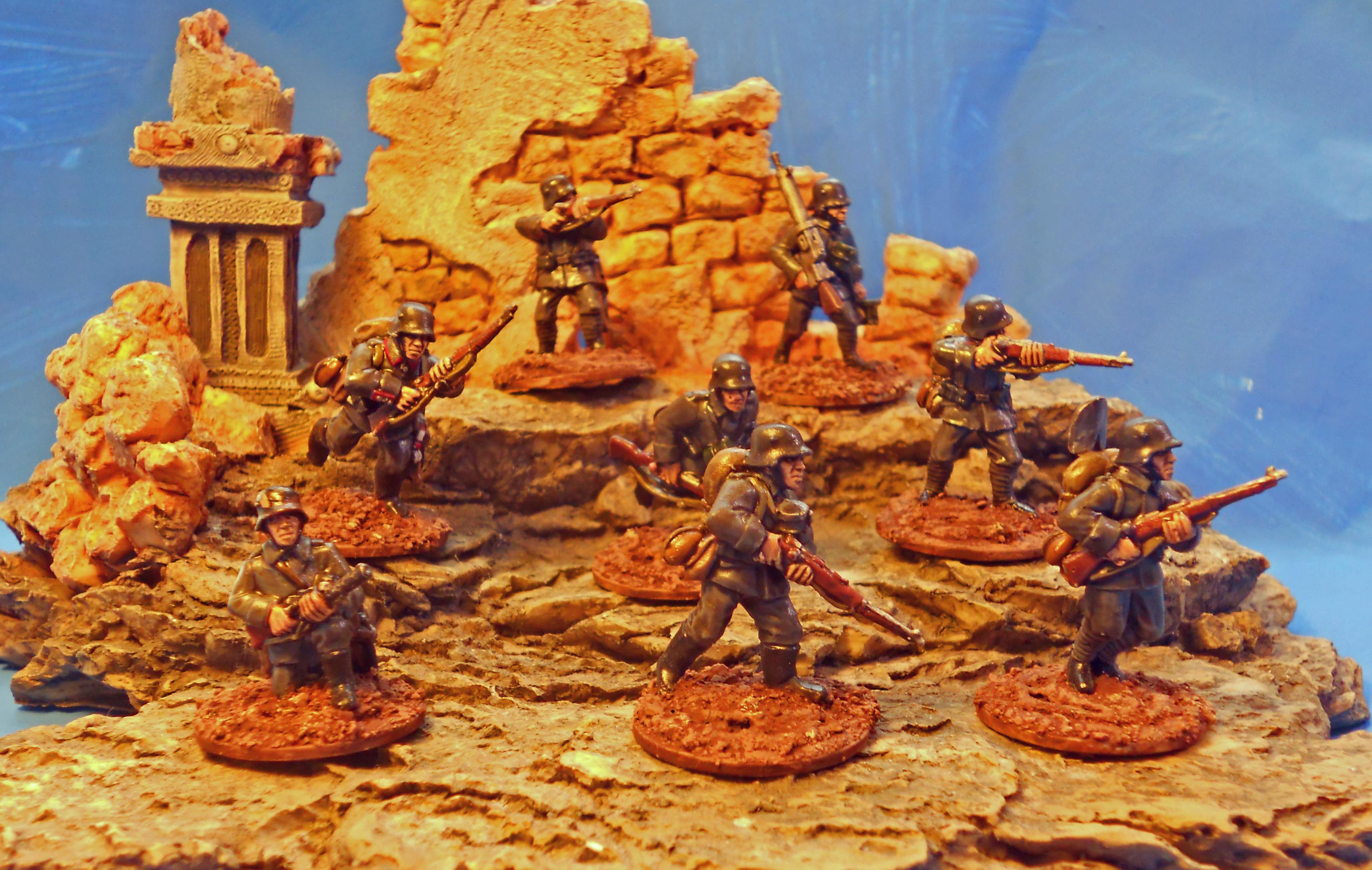 Historical, Germans in rubble
