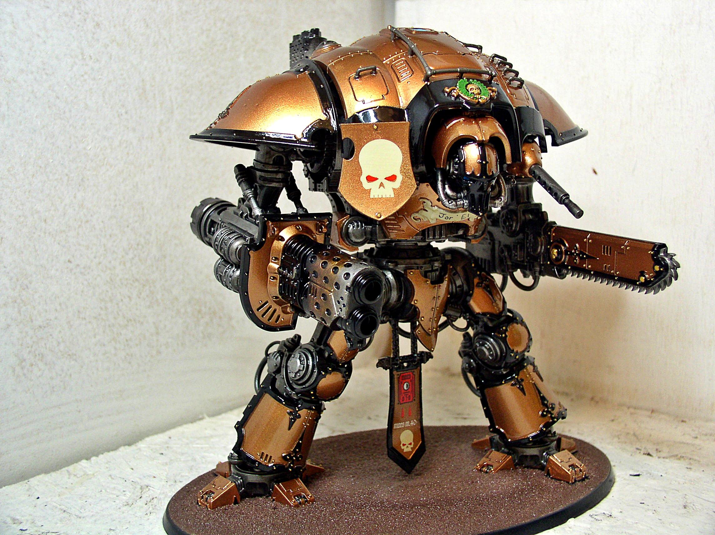 Bronze, Chainsword, Imperial Knight, Knights, Metallic