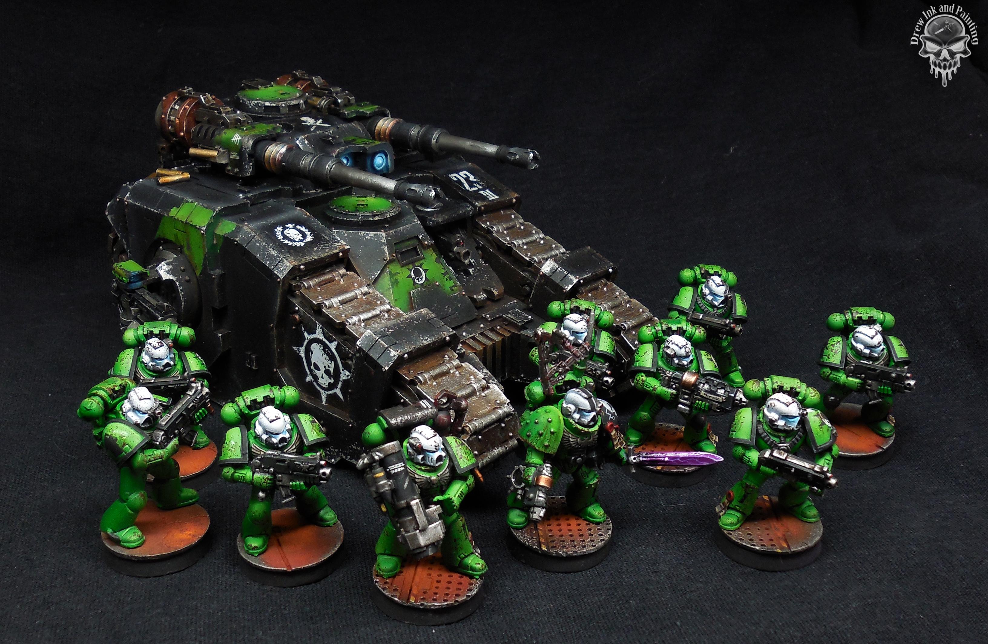 Green, Sons Of Medusa, Space Marines, Tank
