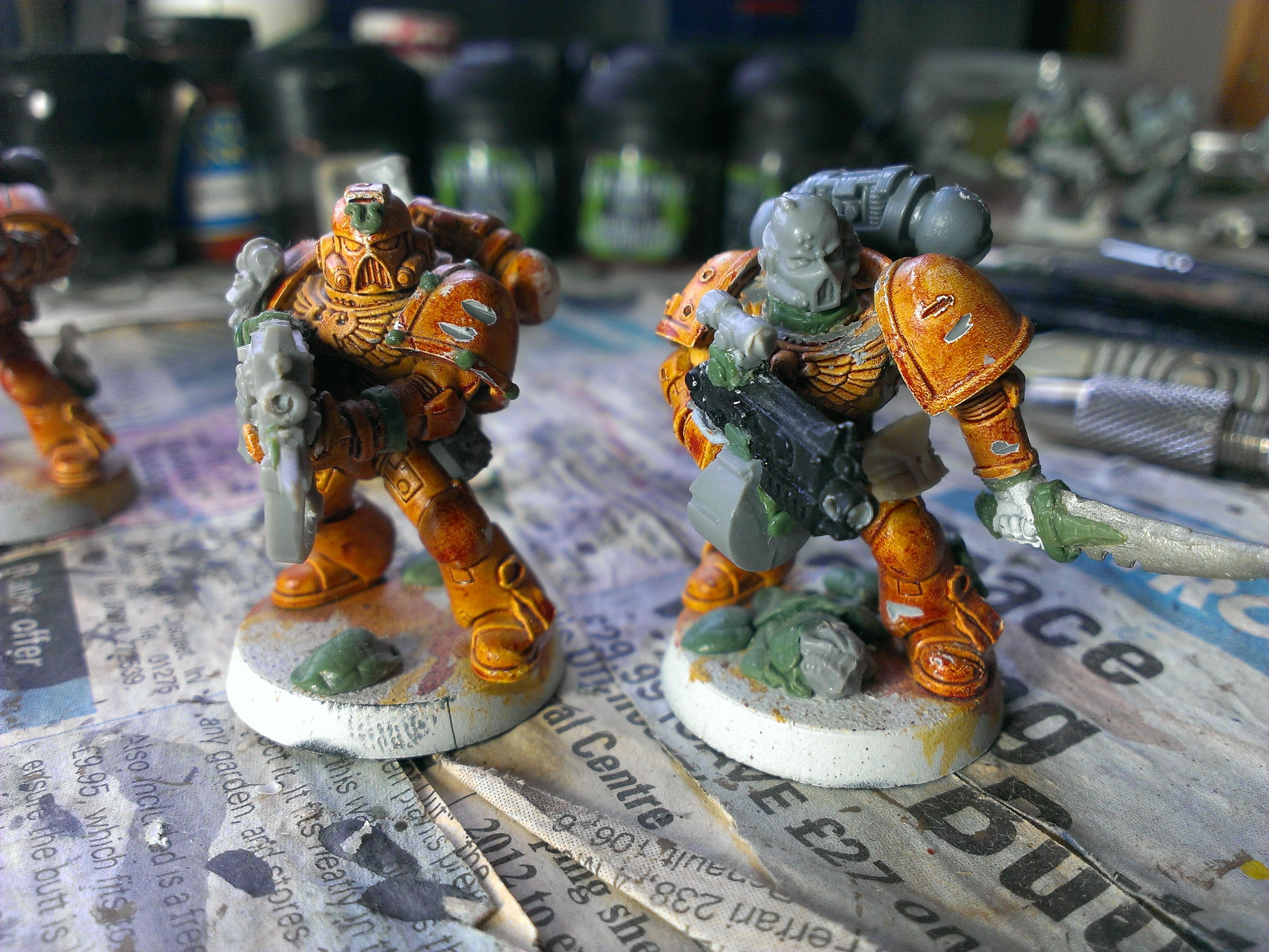 Space Marines, Sternguard, Tyrranic War Veterans, Ultramarines, Work In Progress