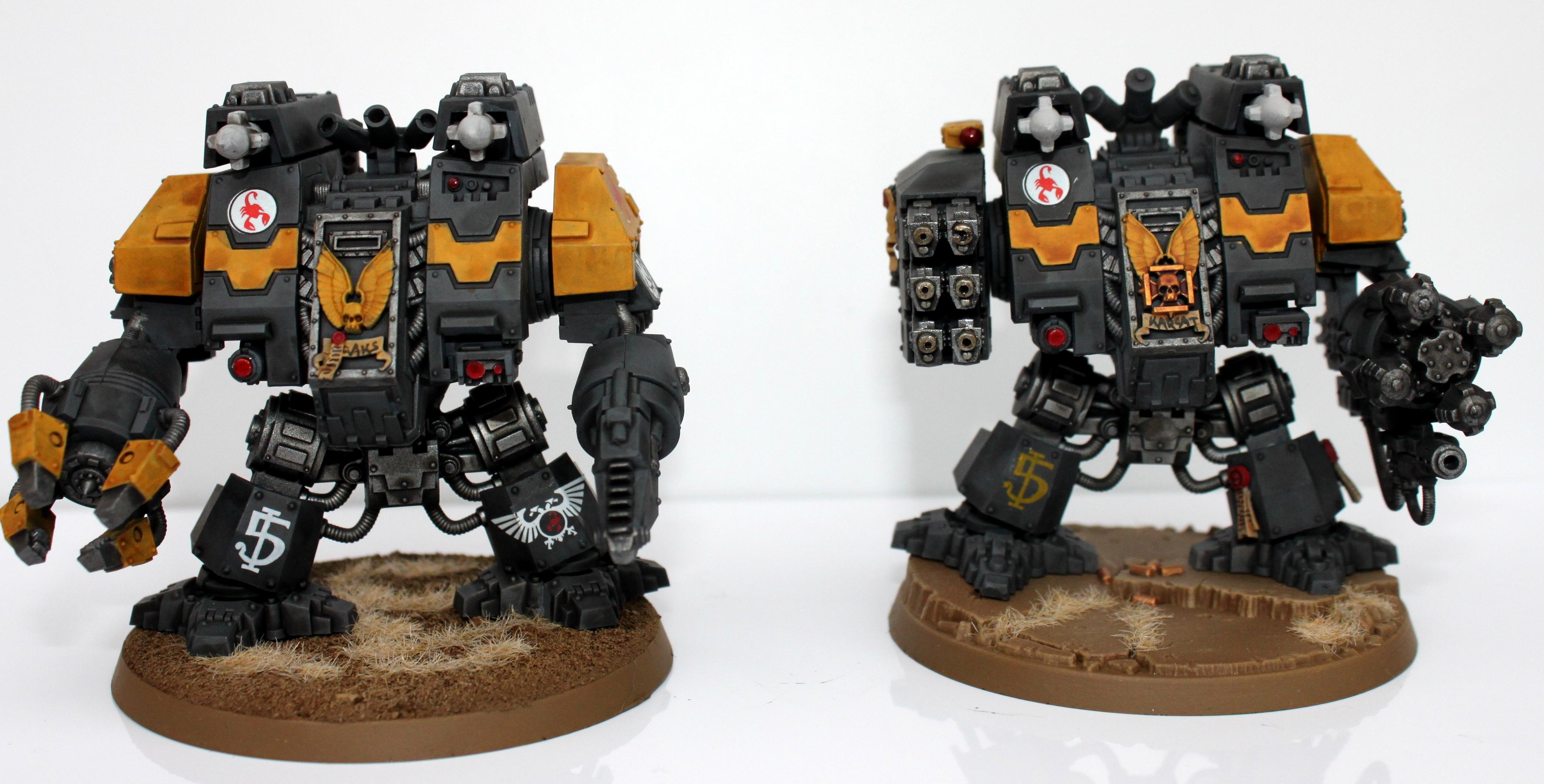 Ironclad Dreadnought, Red Scorpions, Space Marines. Warhammer 40k