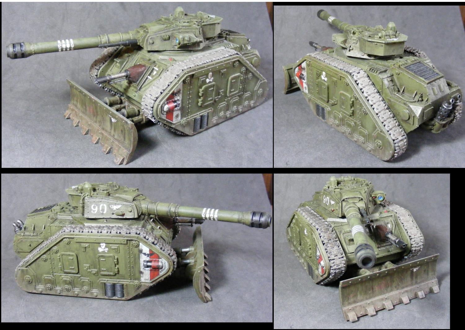 Genswick, Imperial Guard, Leman Russ, Paint In Progress, Siege Army, Tank, Vanquisher, Warhammer 40,000, Work In Progress