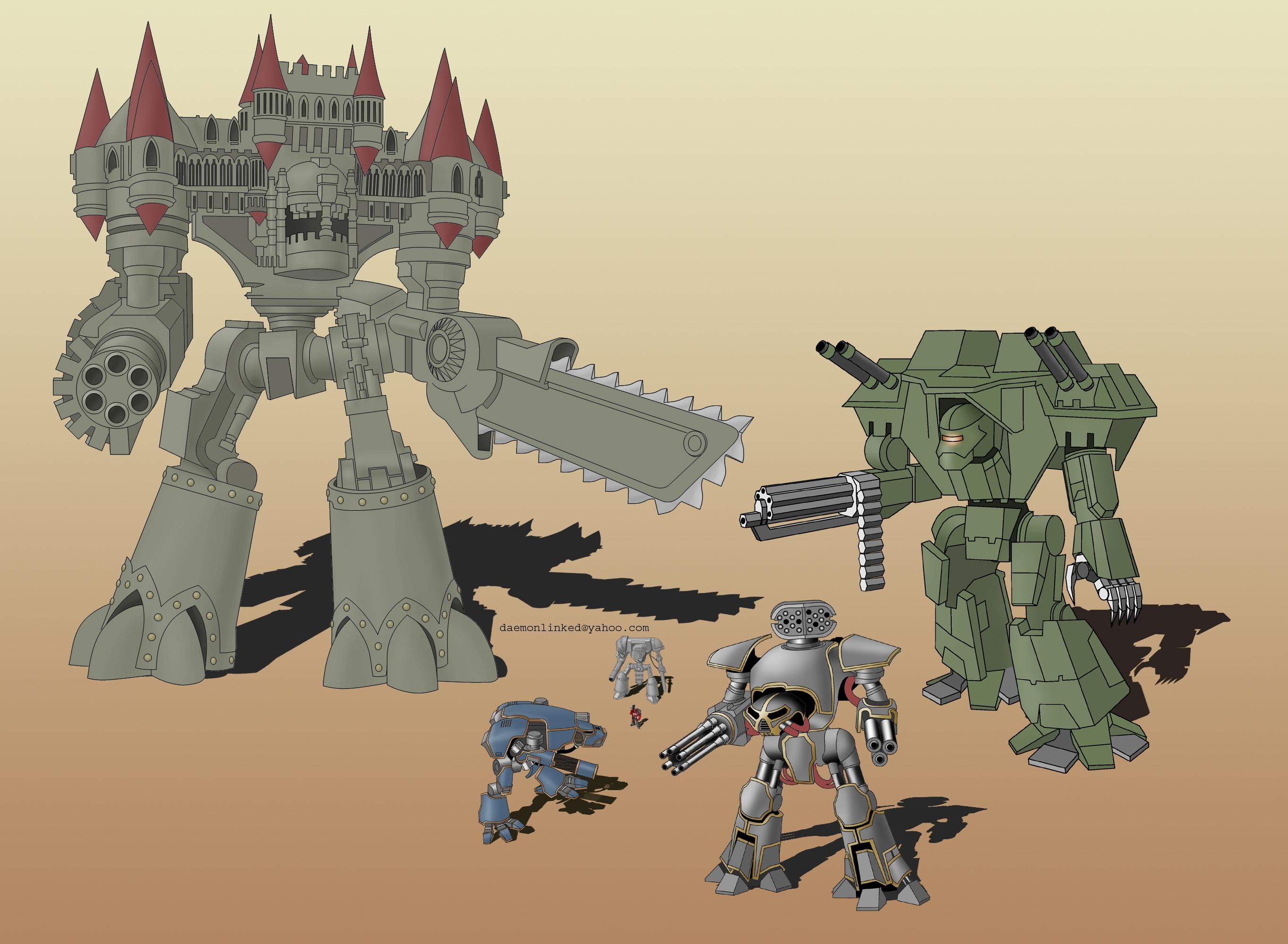 Imperiator, Knights, Reaver, Scale, Titan, Warhound, Warlord