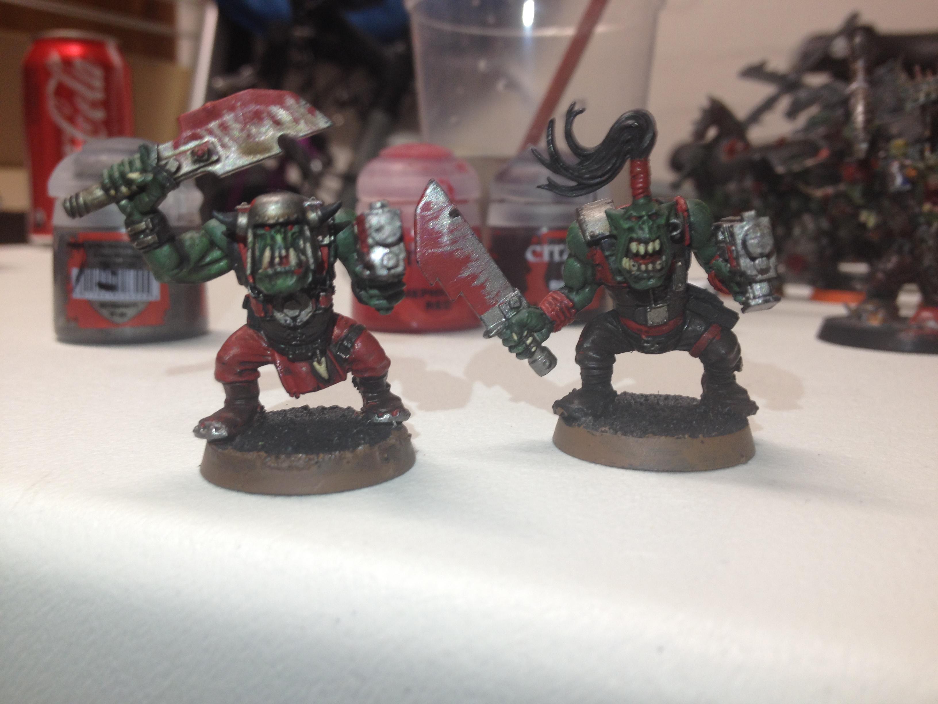 a great exmple of my colour scheme, note that one of them is a "special case"as mentioned before, not entirely sure that helmet is needed as he may not have a brain worth protecting