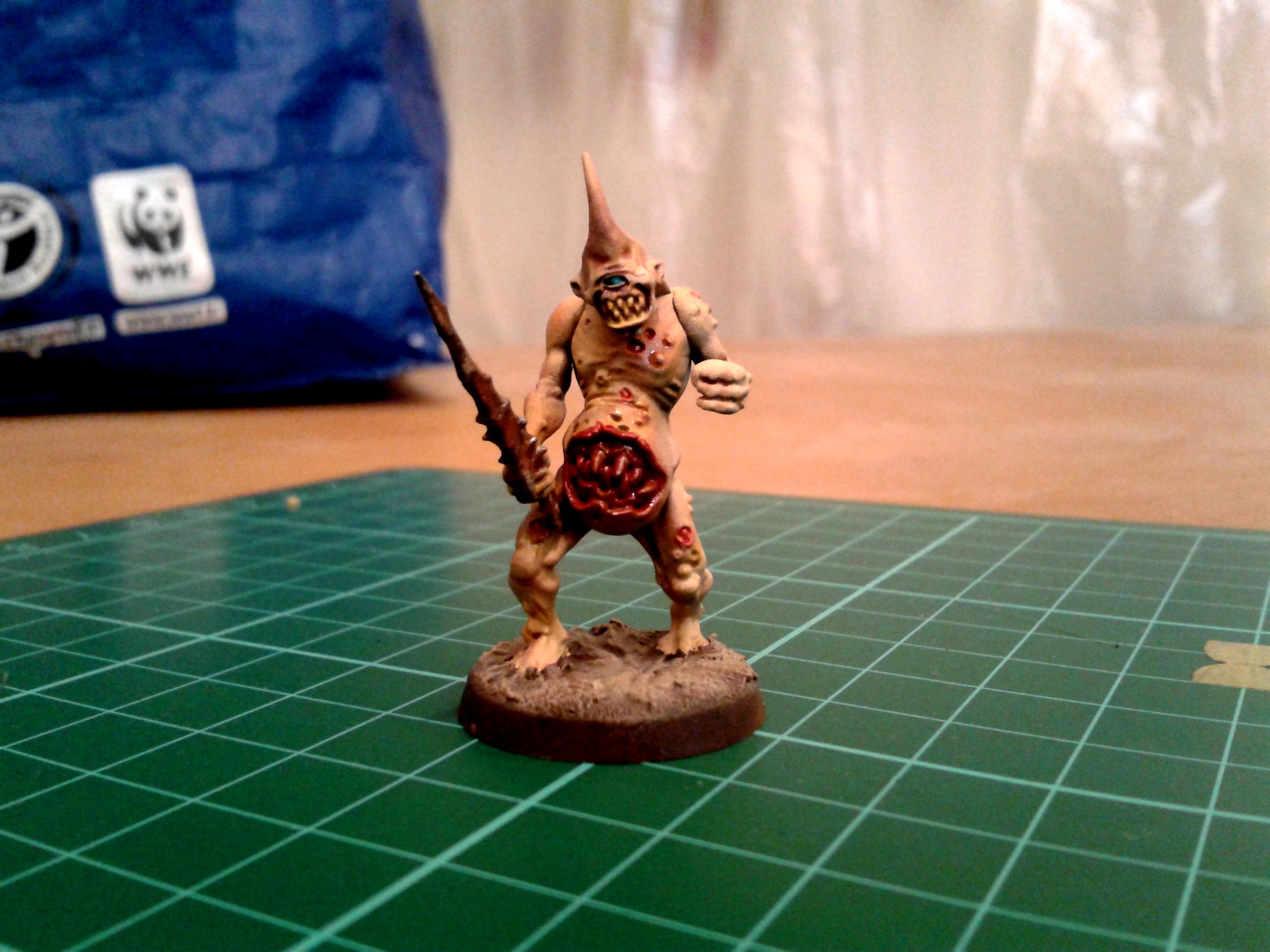 Airbrush, Daemons, Plaguebearer Mk2 - Test model