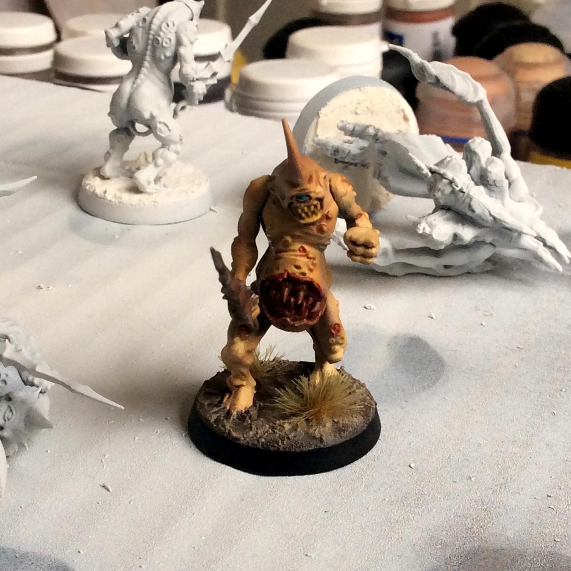 Airbrush, Daemons, Plaguebearer Mk2 - Test model