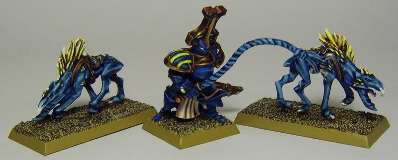 Mordheim Champion and Chaos Hounds