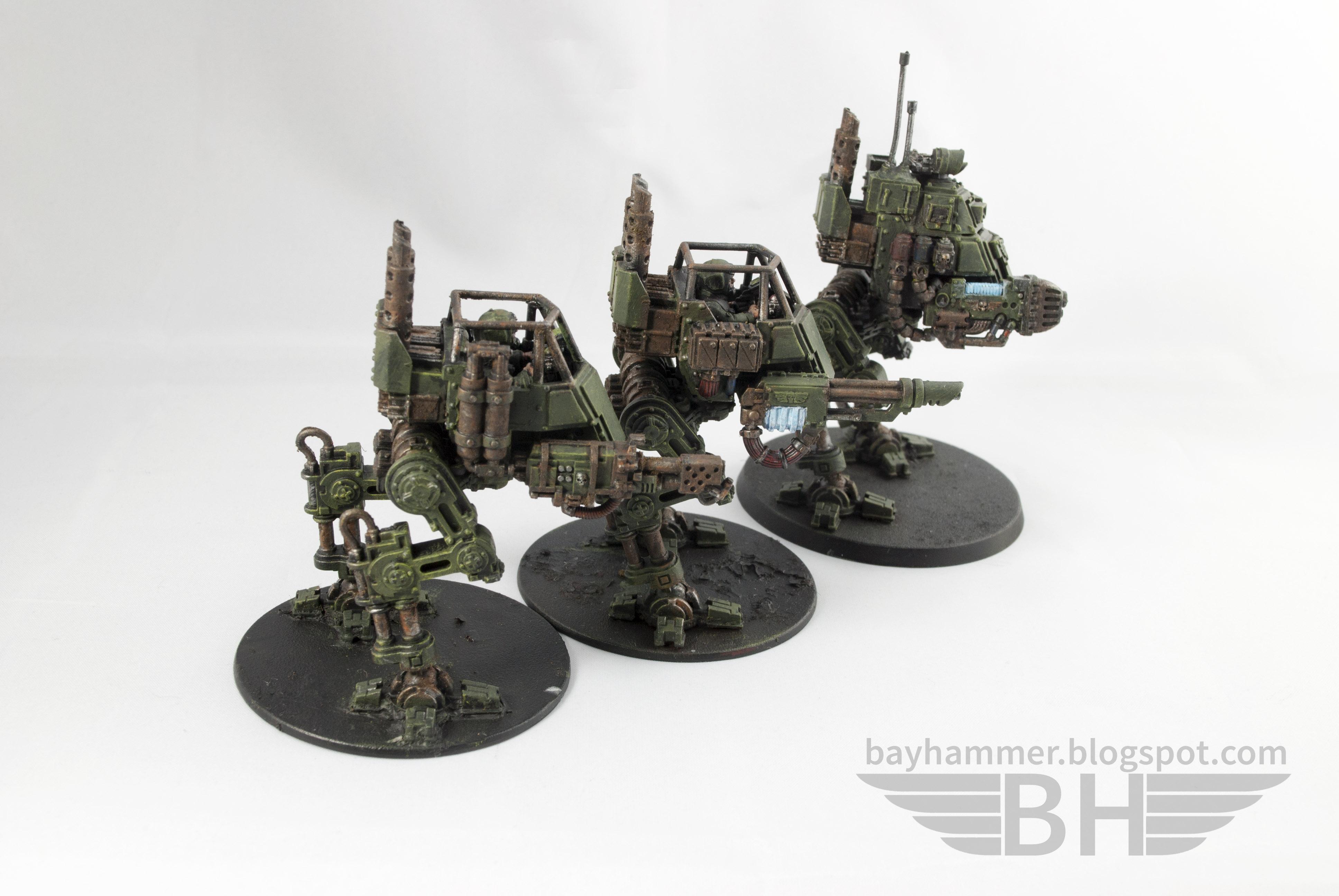 Bay Hammer, Games Workshop, Green, Imperial Guard, Painting, Sentinel, Weathered, Zone Mortalis