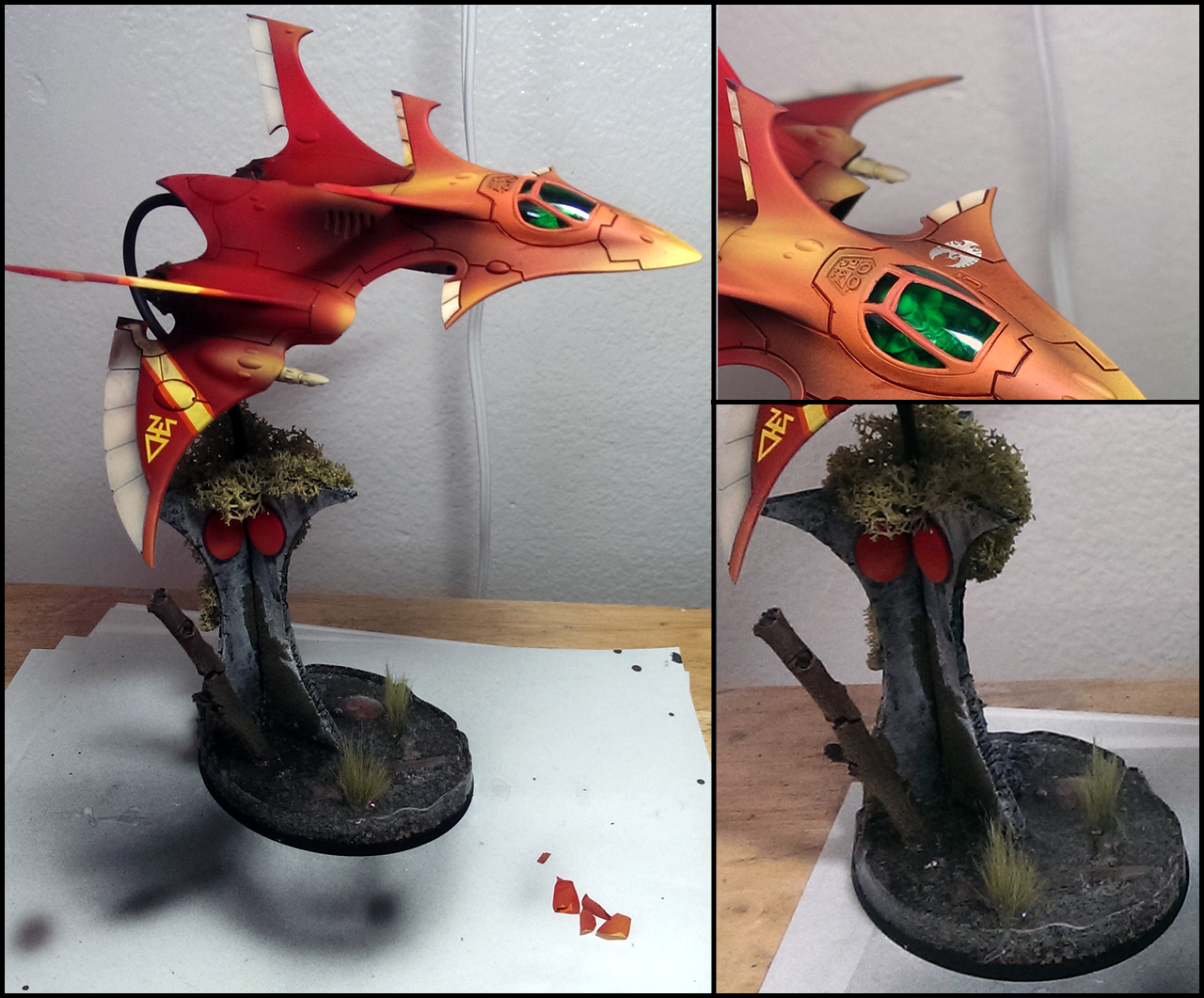 Aircraft, Crimson Hunter, Eldar, Fliers, Googly Eyes, Terrain
