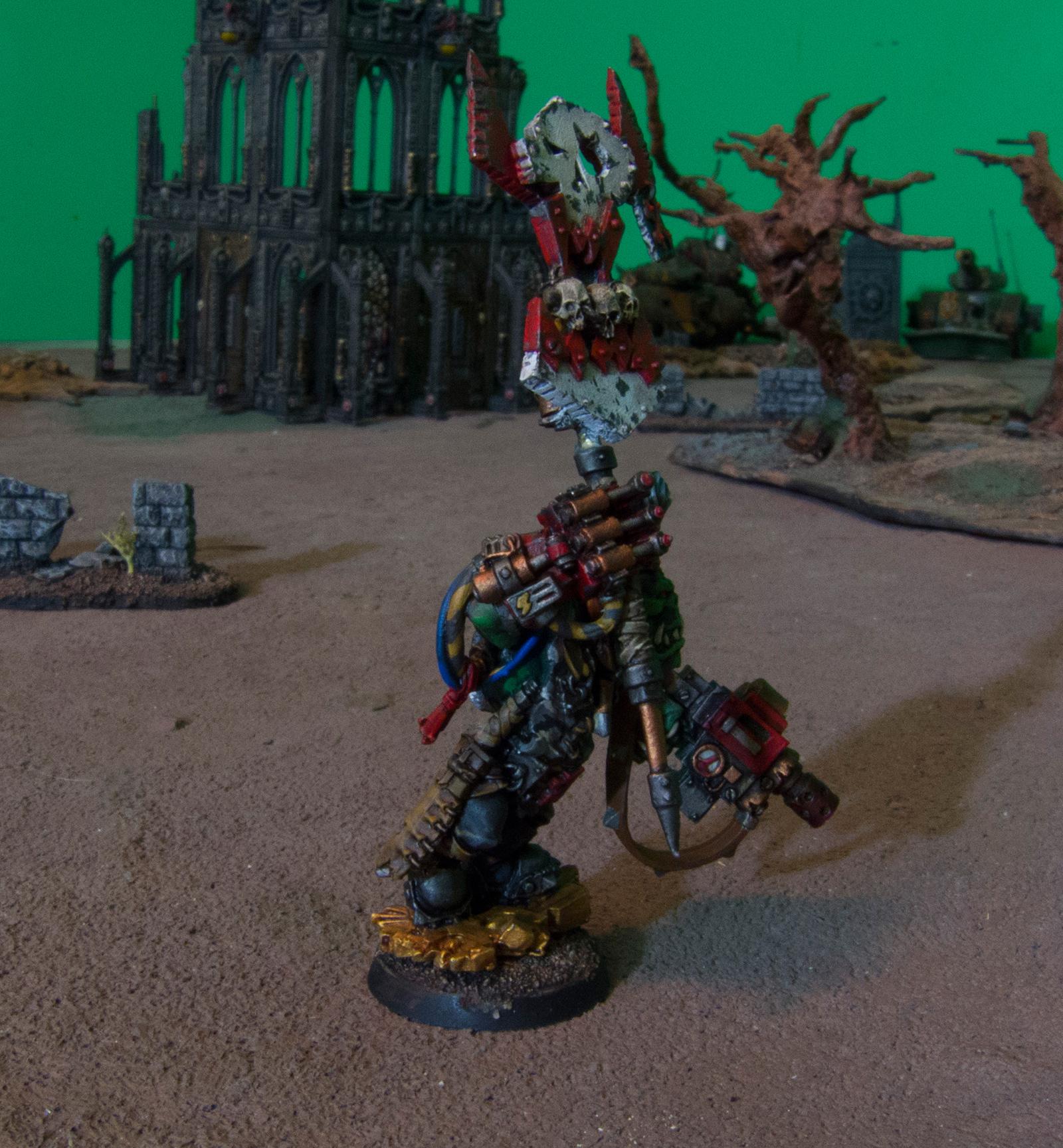 Nob, Ouze, Power Klaw, Waaagh Banner, Warhammer 40,000